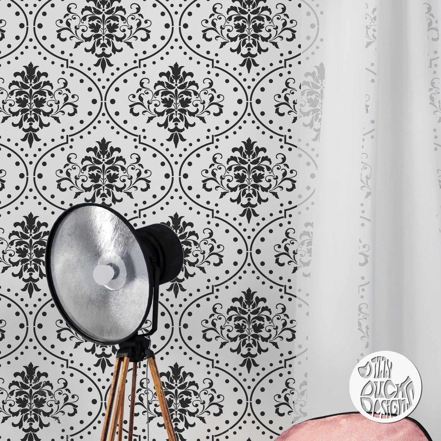 MARJAH Wall Stencil - Dizzy Duck Designs