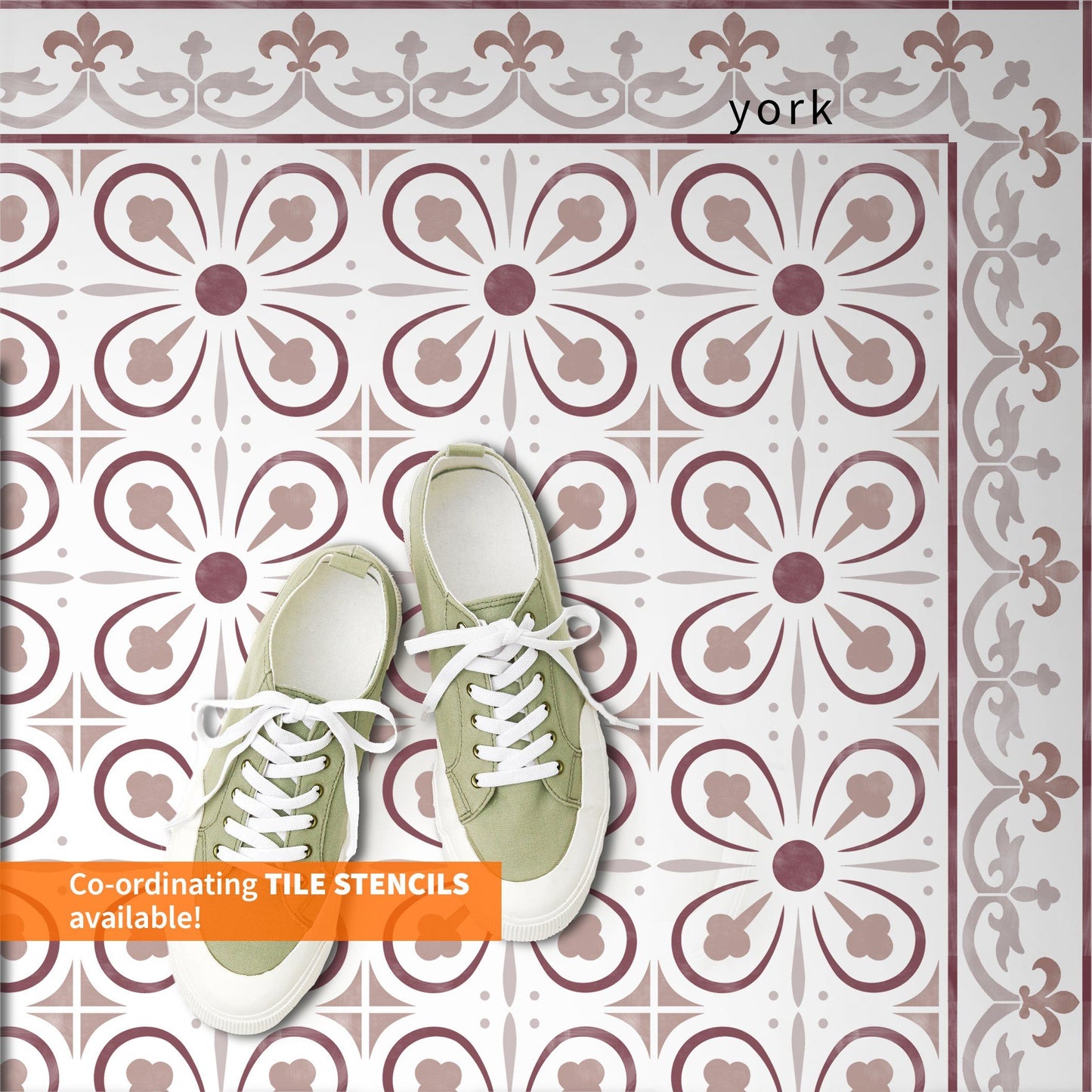 MAYFAIR Tile Border Stencil - Dizzy Duck Designs