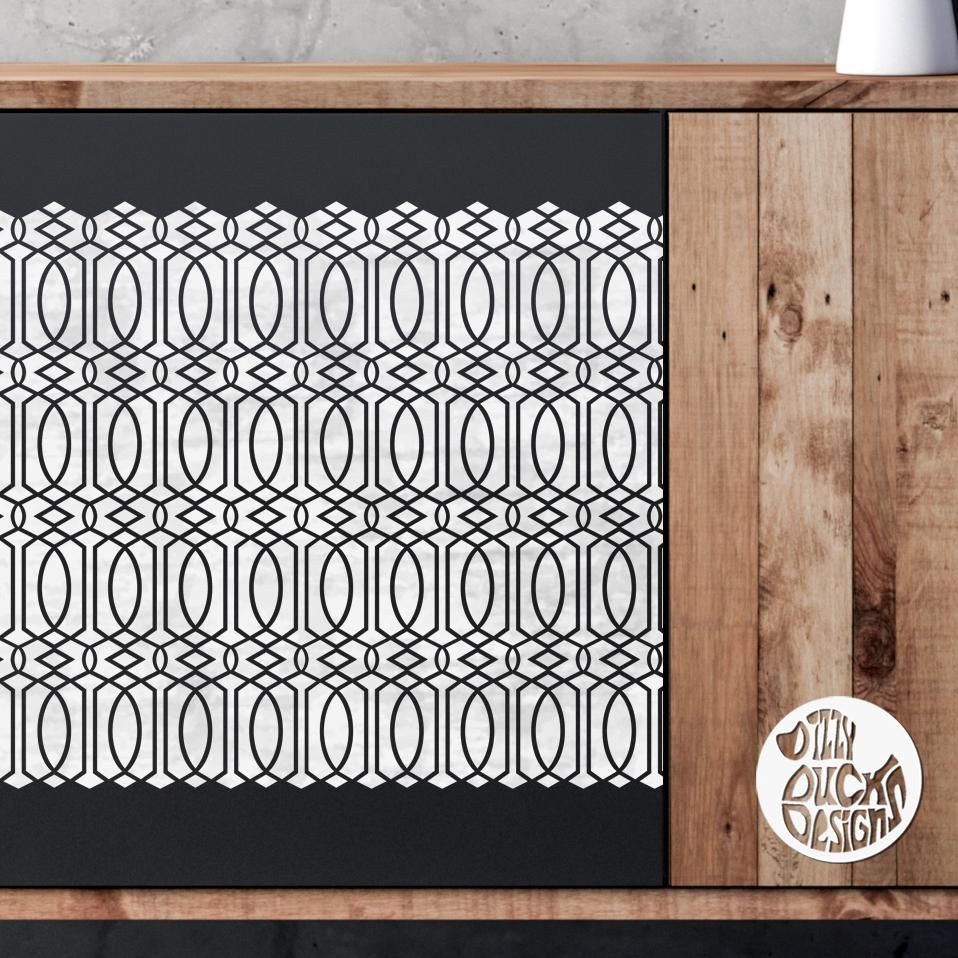 MOROCCAN TRELLIS Furniture Stencil - Dizzy Duck Designs