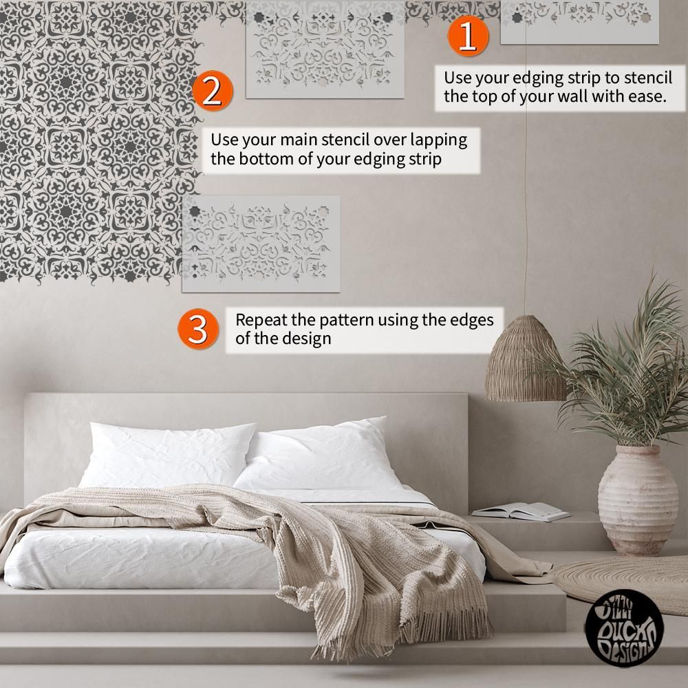 MYSURU Wall Stencil - Dizzy Duck Designs