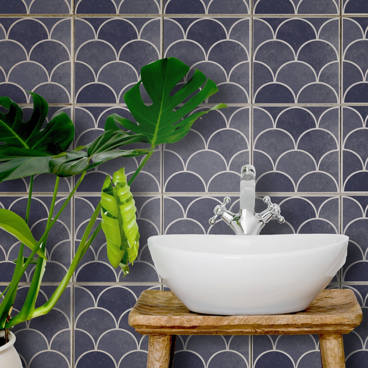 Mermaid Tile Stencil - Dizzy Duck Designs