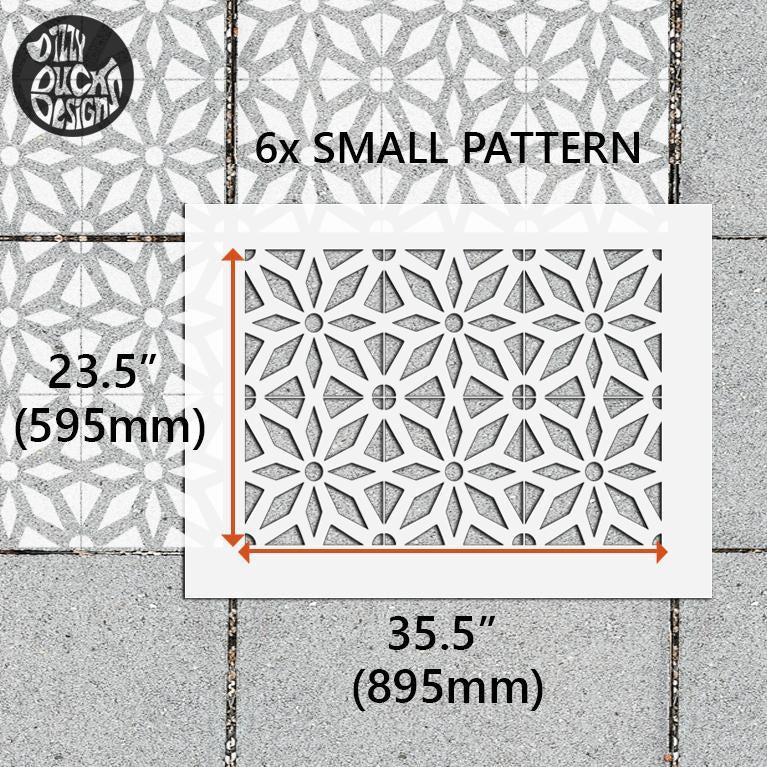 Midar Patio Stencil - Rectangle Slabs - Dizzy Duck Designs