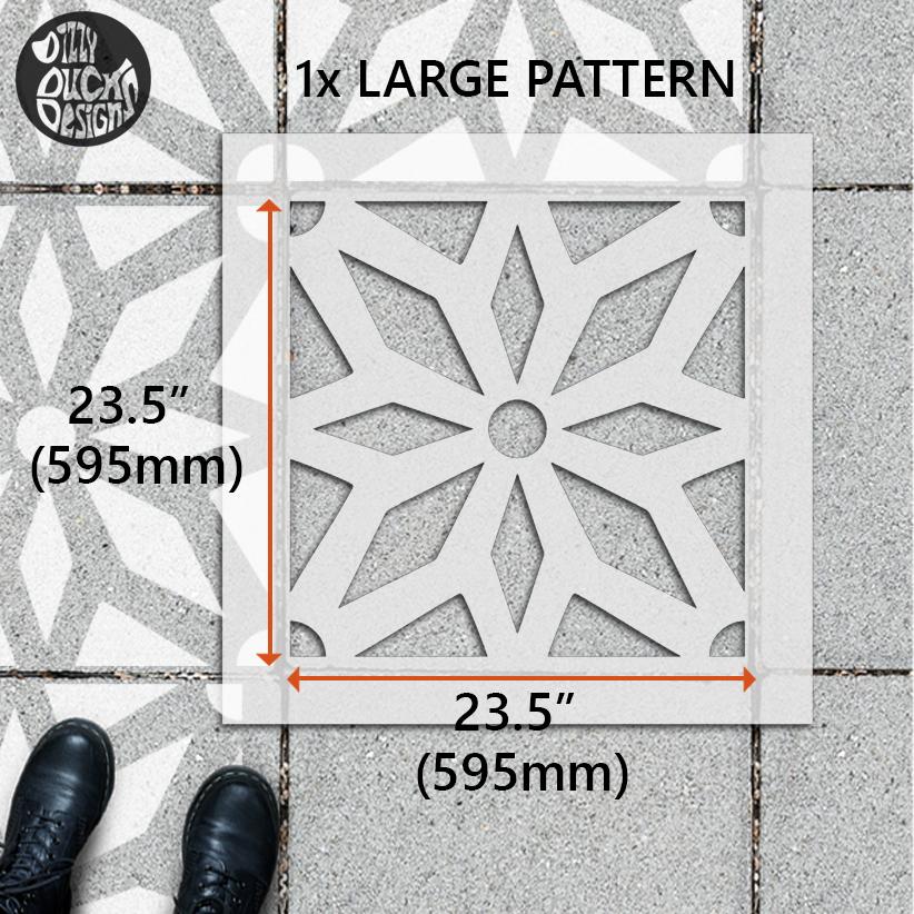 Midar Patio Stencil - Square Slabs - Dizzy Duck Designs