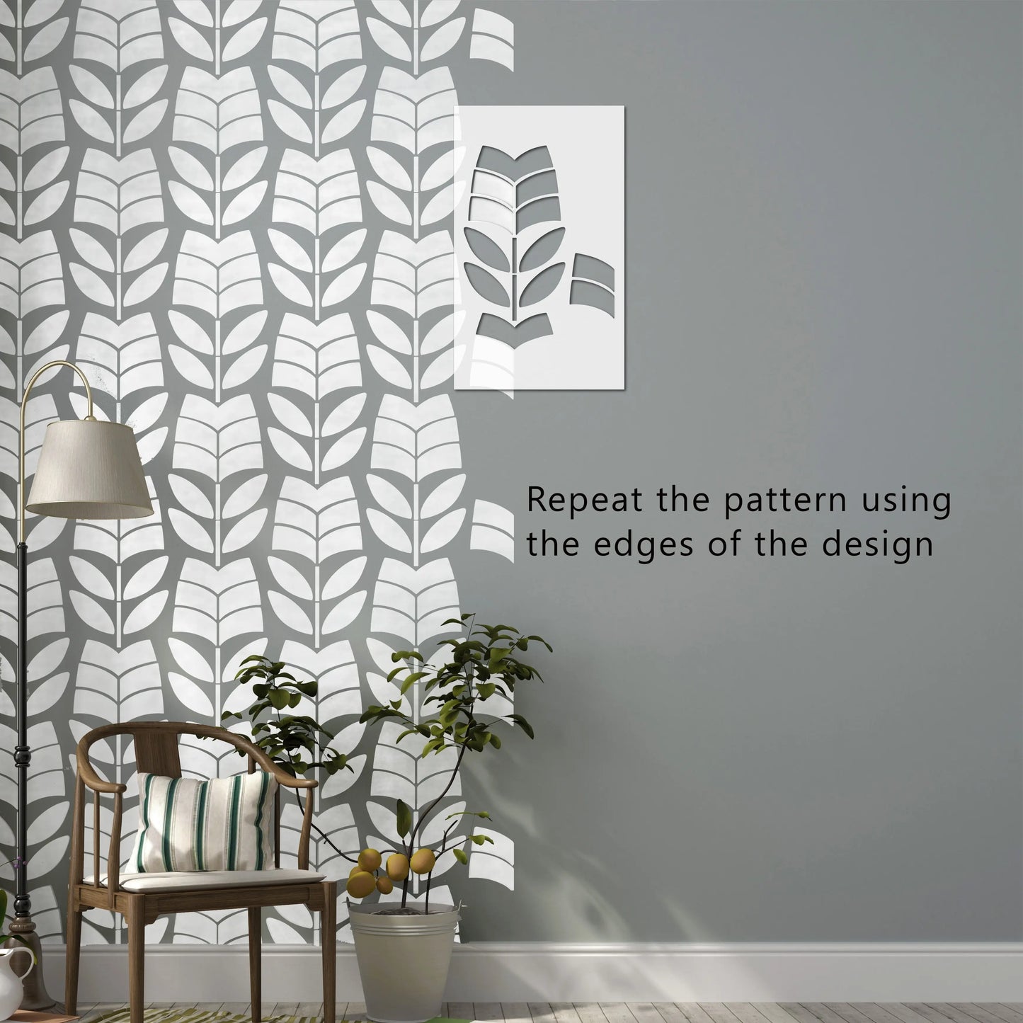 Mikkel Wall Stencil - Dizzy Duck Designs