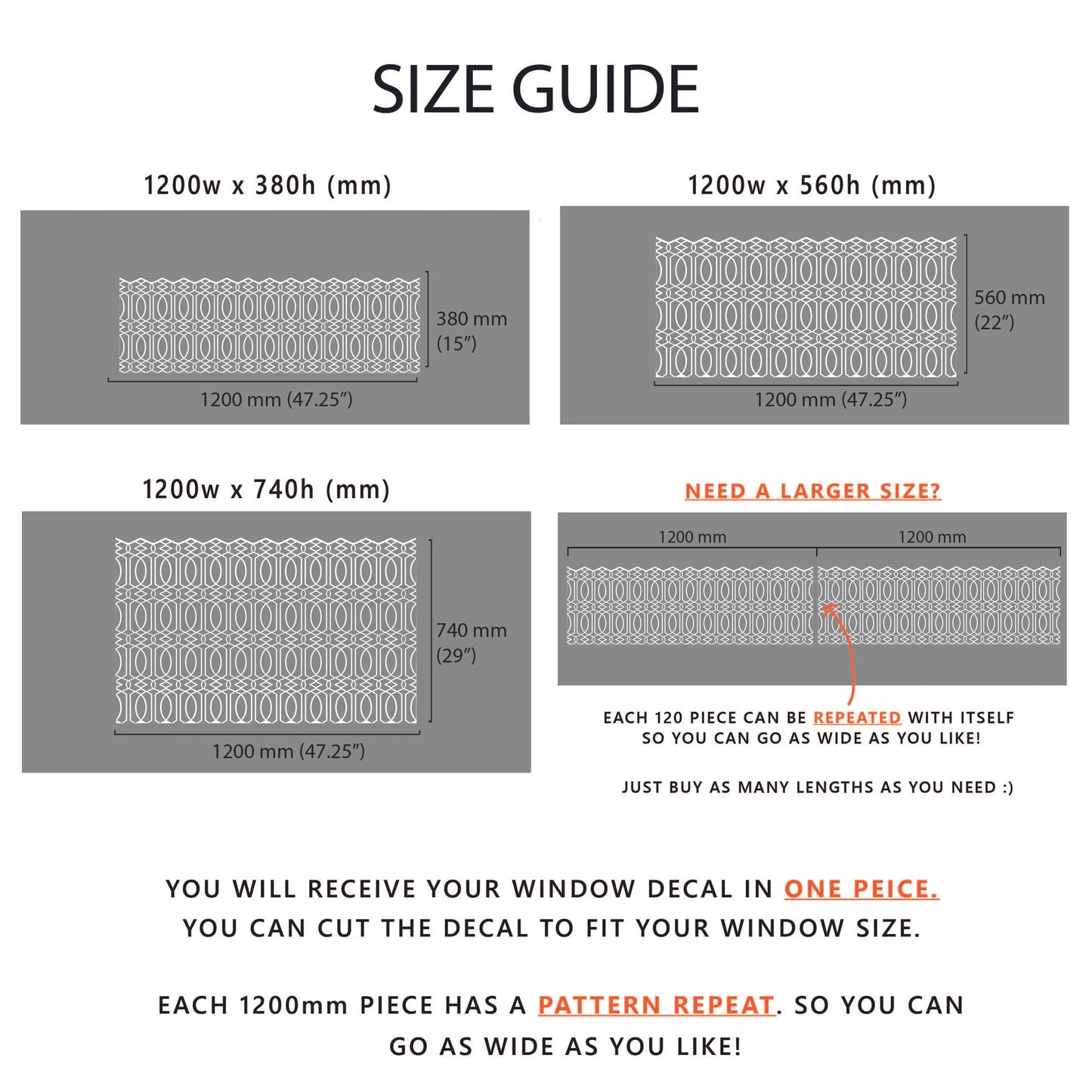 Moroccan Trellis Frosted Window Privacy Border - Dizzy Duck Designs