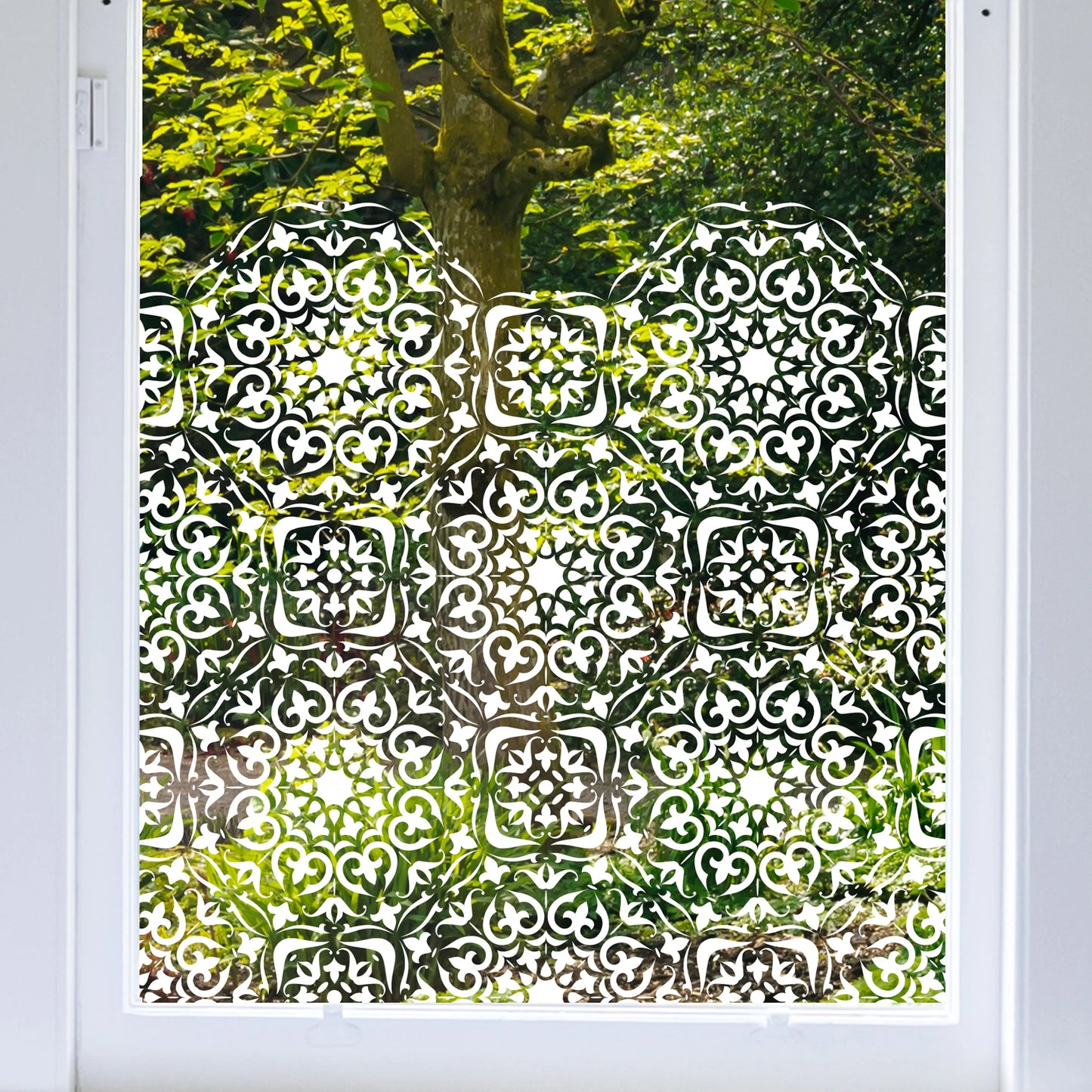 Mysuru Clear Window Privacy Border - Dizzy Duck Designs