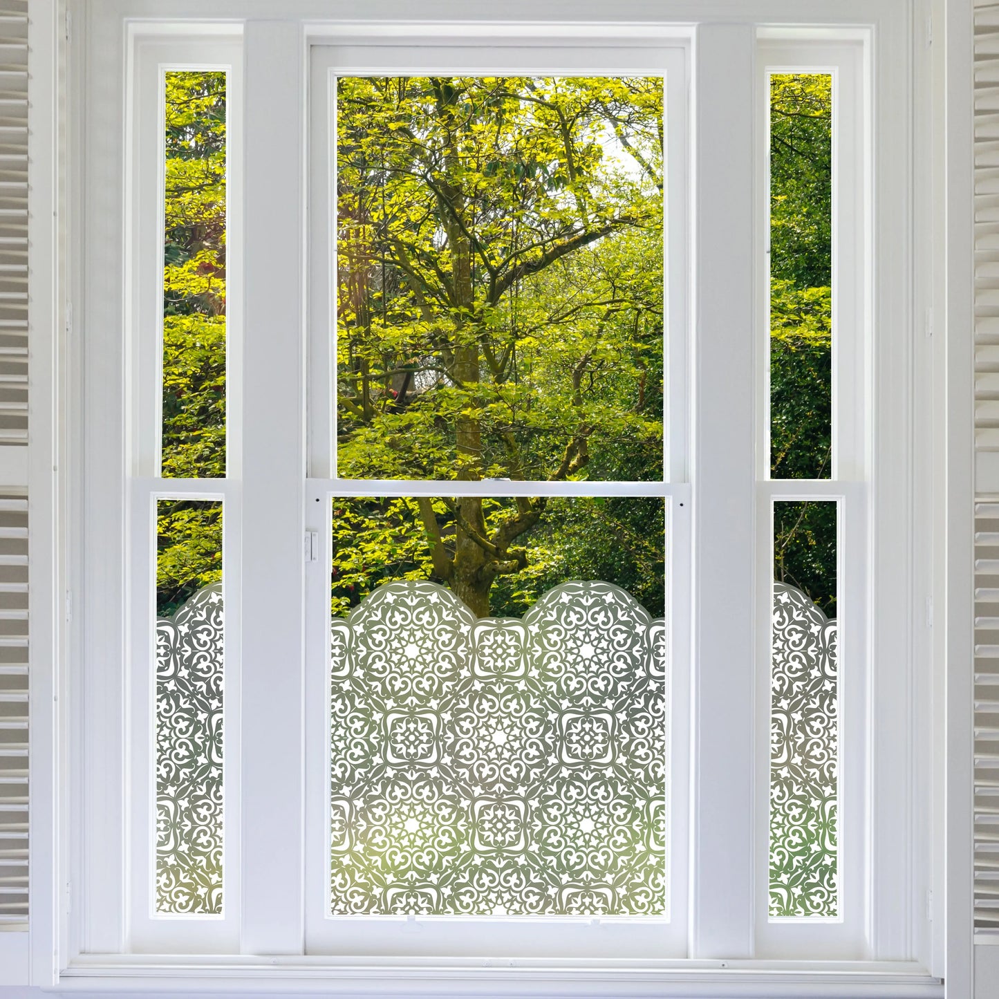 Mysuru Frosted Window Privacy Border - Dizzy Duck Designs