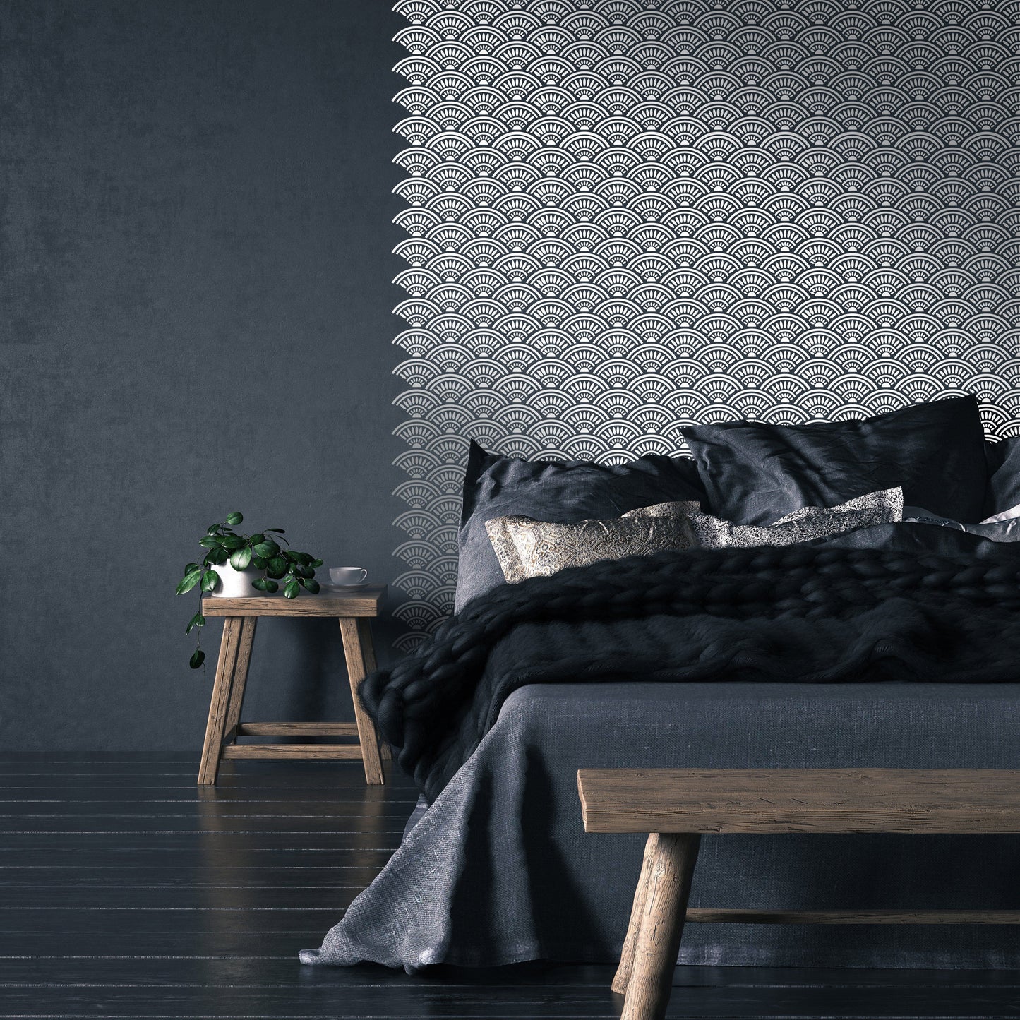 NAGOYA Wall Stencil - Dizzy Duck Designs