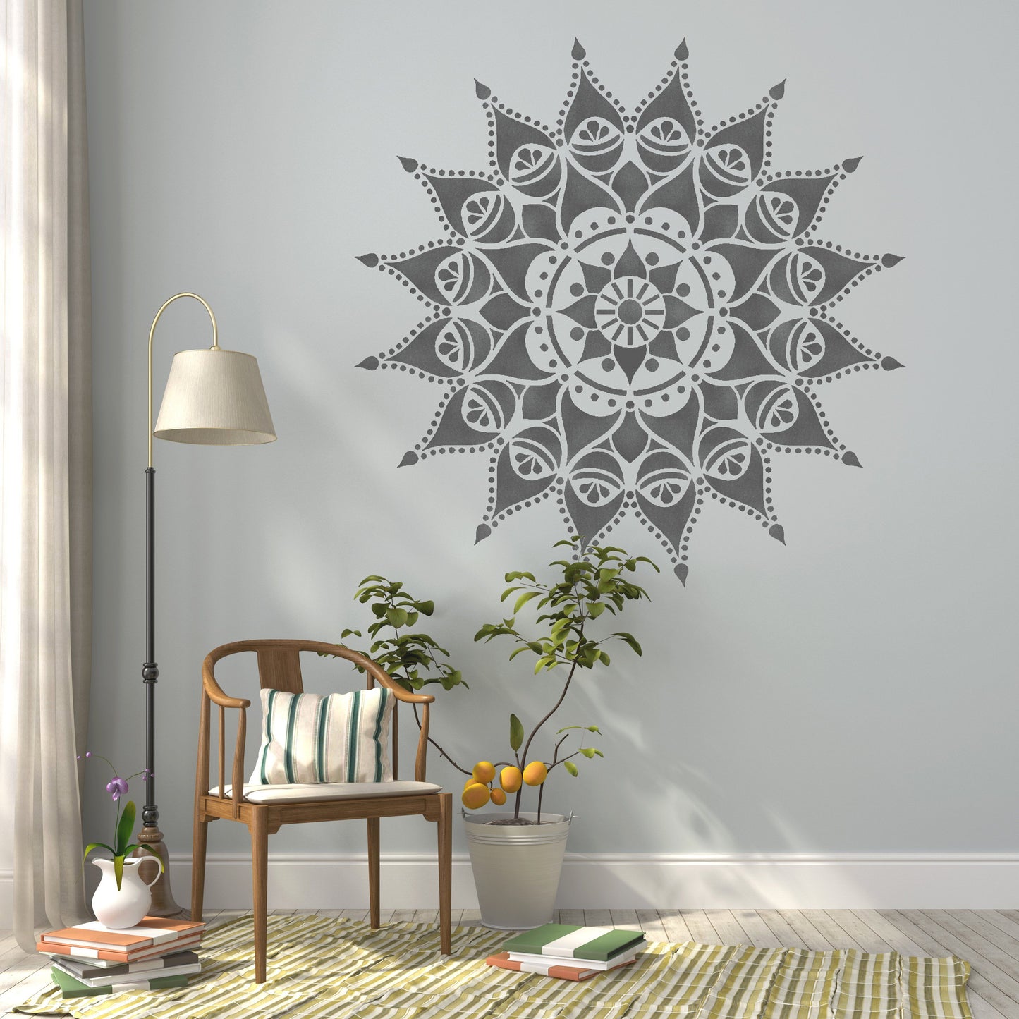 NASHIK Mandala Stencil - Dizzy Duck Designs