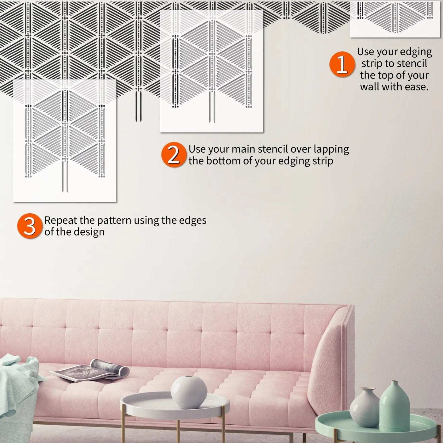 NDOLA Wall Stencil - Dizzy Duck Designs