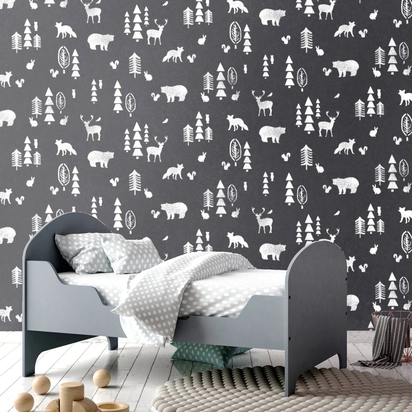 NORDIC FOREST Wall Stencil - Dizzy Duck Designs