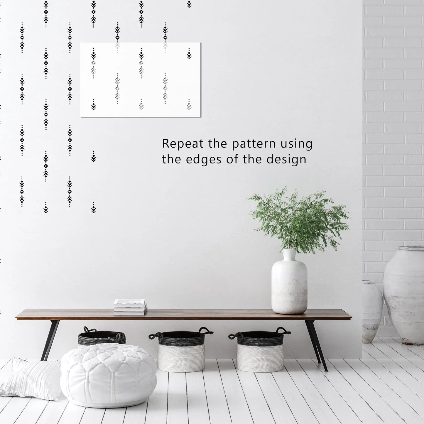 Nazas Boho Wall Stencil - Dizzy Duck Designs