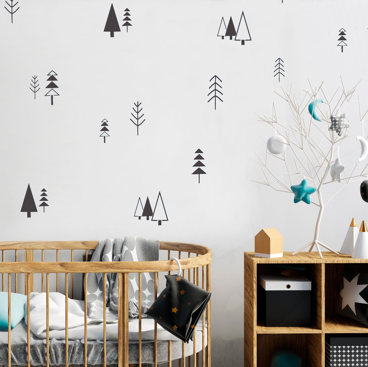Nordic Tree Wall and Furniture Stencil Set - Dizzy Duck Designs