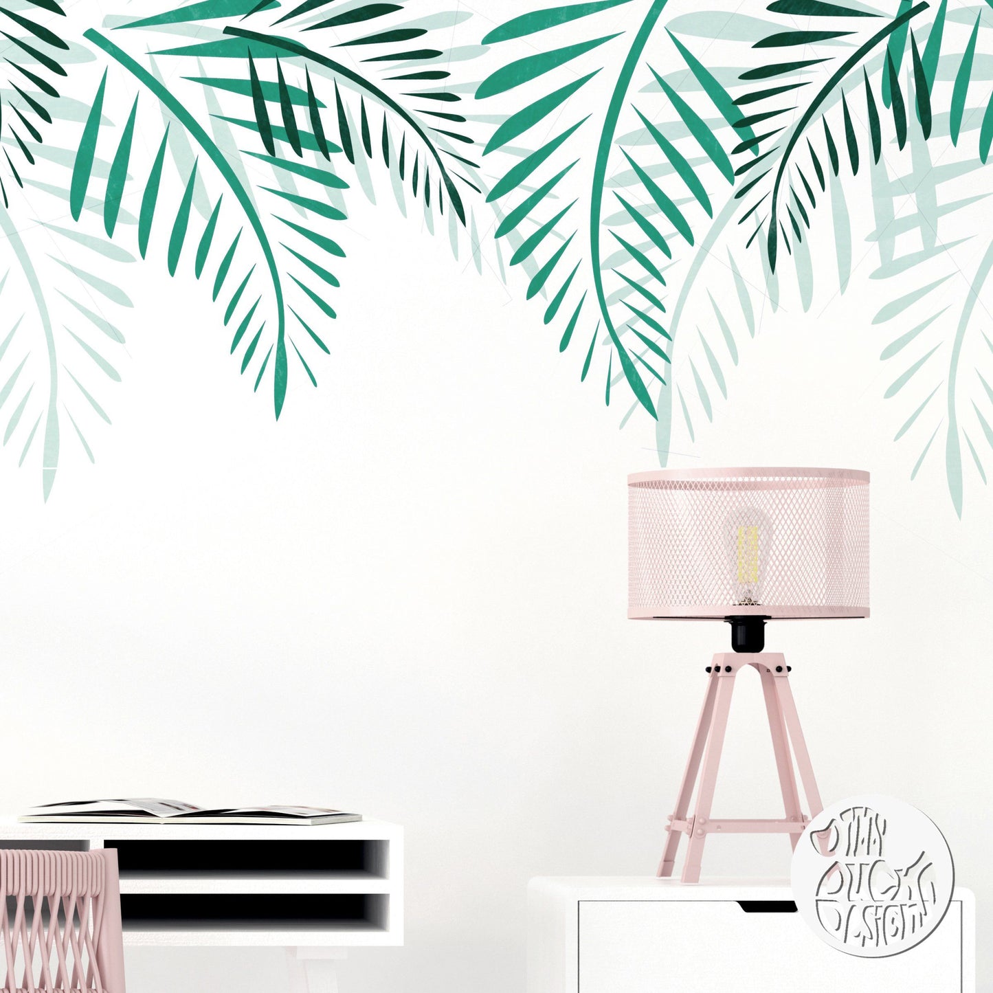 PALM LEAF Wall and Furniture Stencil - Dizzy Duck Designs