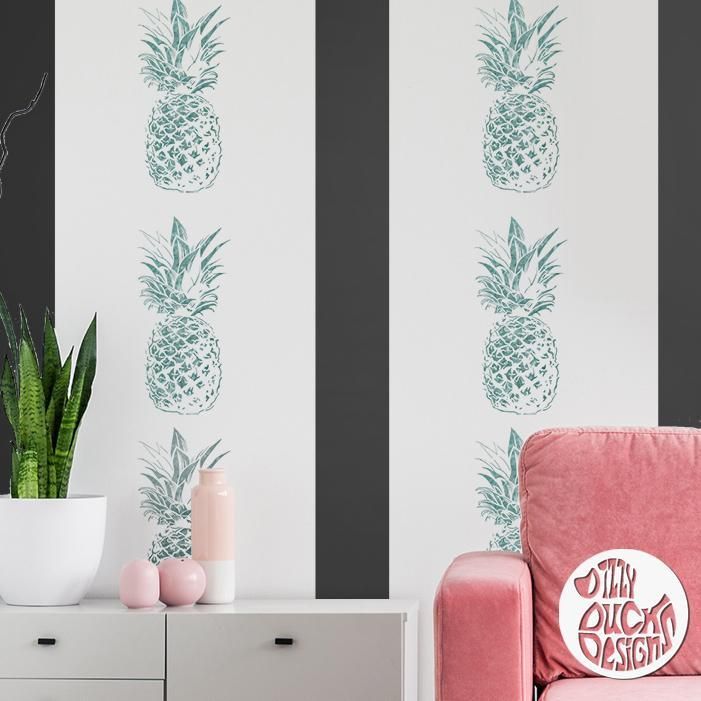 PINEAPPLE Wall and Furniture Stencil - Dizzy Duck Designs