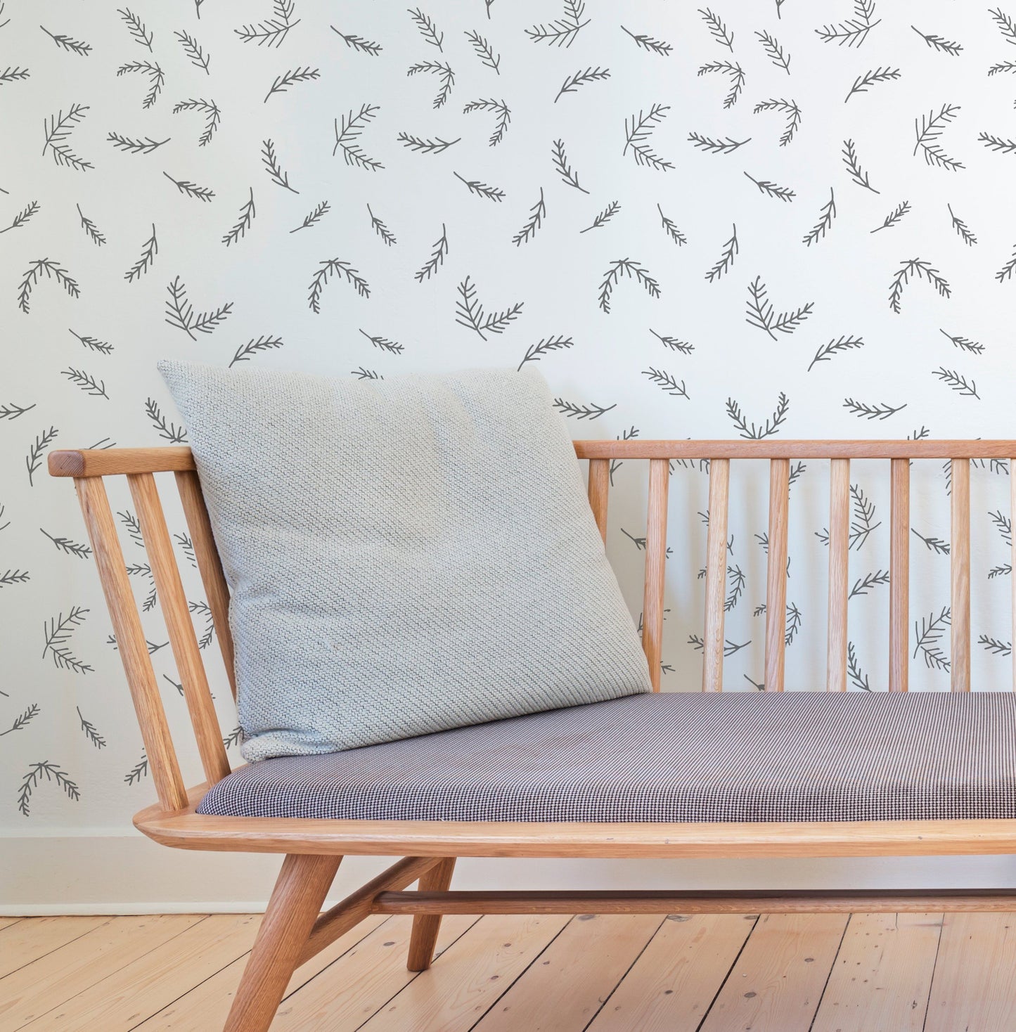 Pine Sprig Repeat Wall Stencil - Dizzy Duck Designs