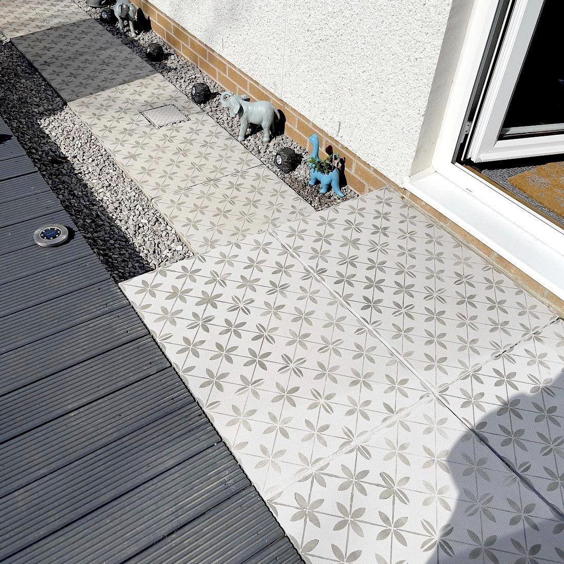 Polensa Patio Stencil - Rectangle Slabs - Dizzy Duck Designs