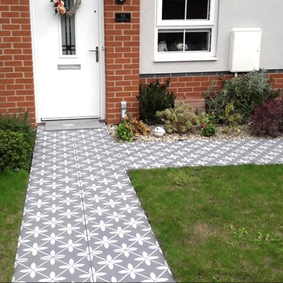 Polensa Patio Stencil - Square Slabs - Dizzy Duck Designs