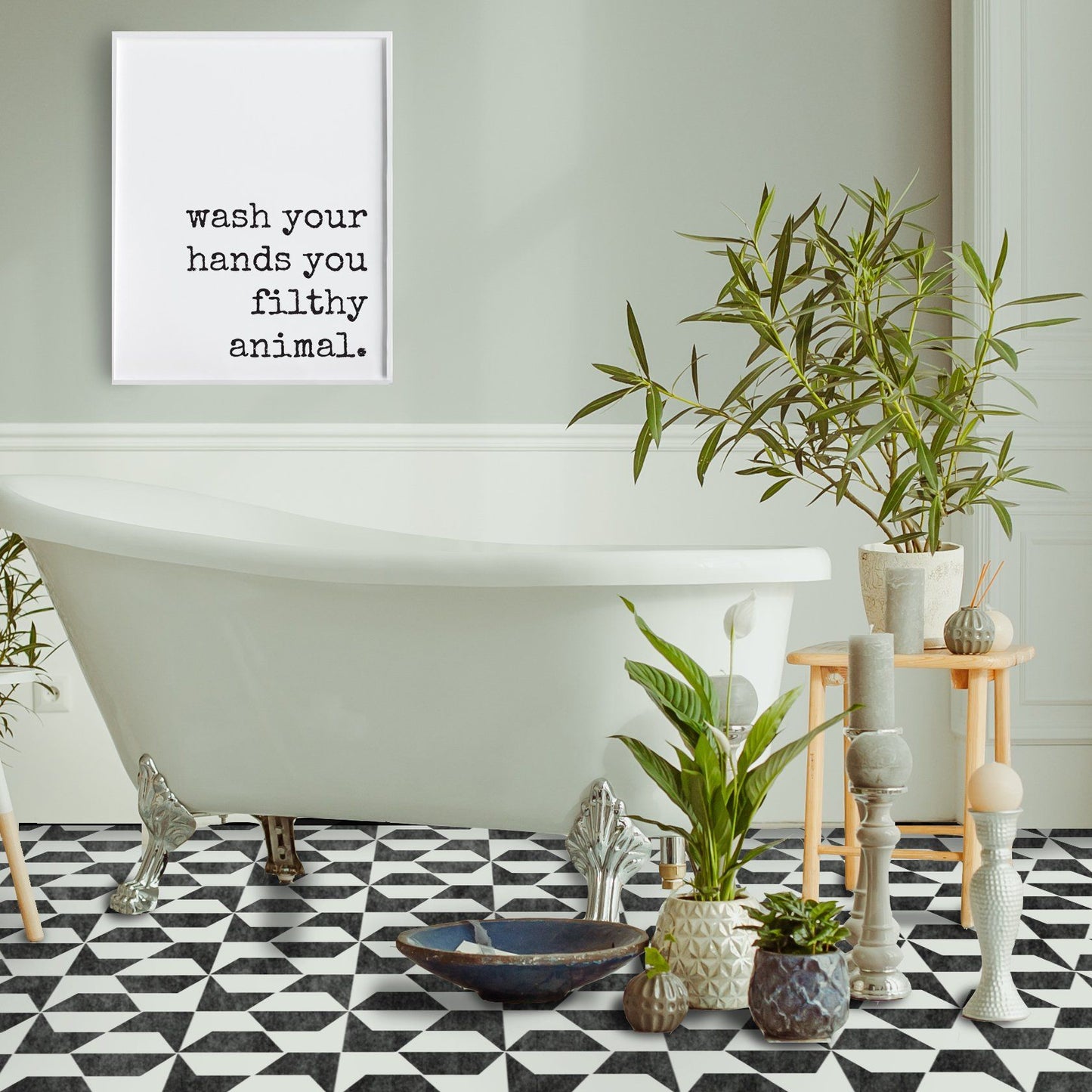 SAFI Faux Tile Stencil - Dizzy Duck Designs