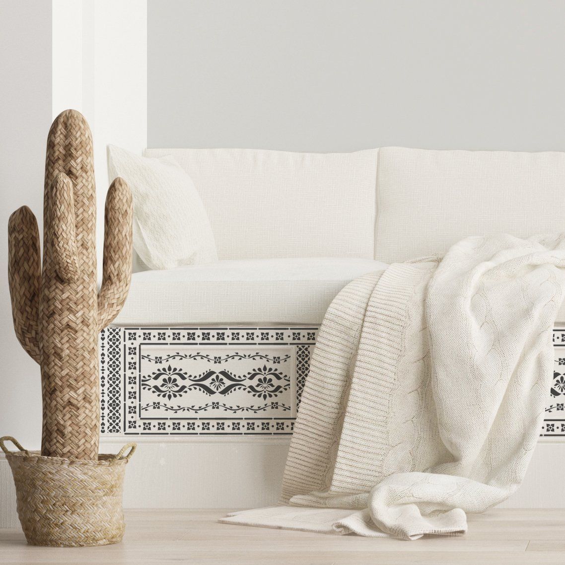 SATARA Indian Inlay Furniture Stencil - Dizzy Duck Designs