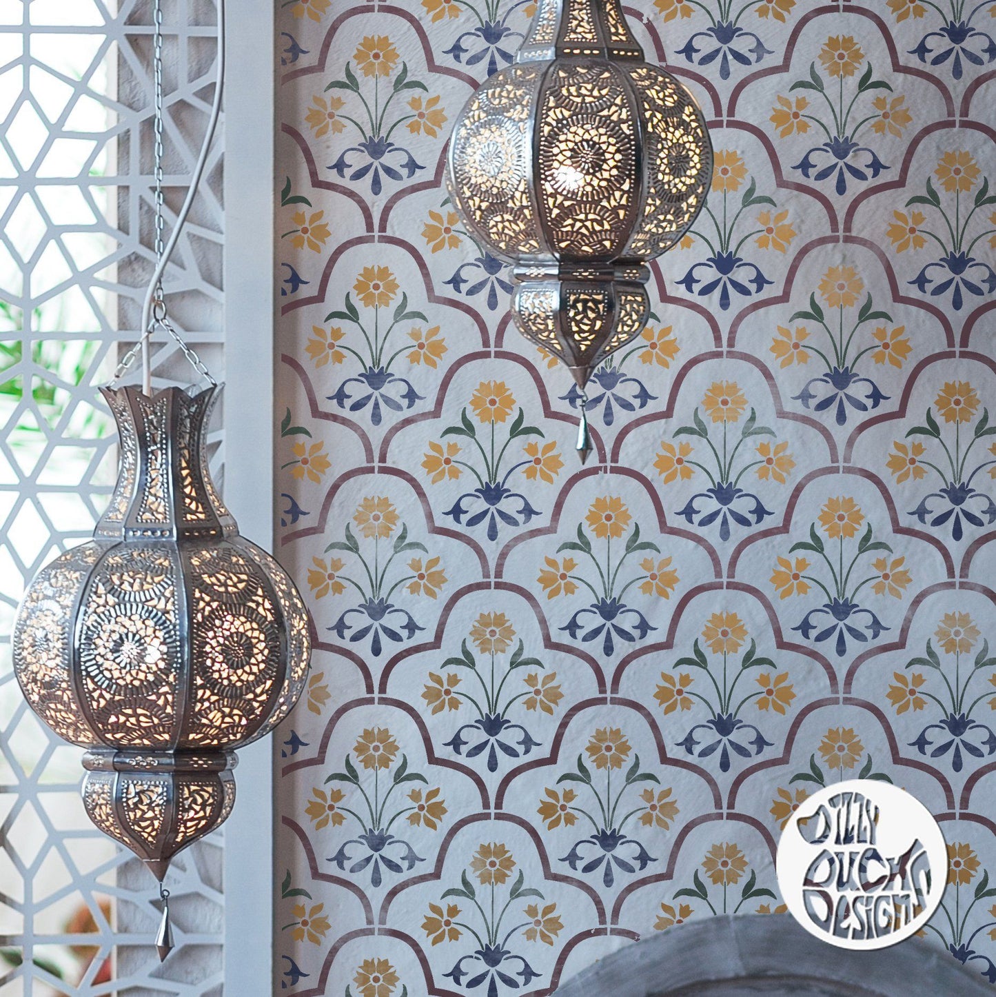 SHIRAZ Wall Stencil - Dizzy Duck Designs