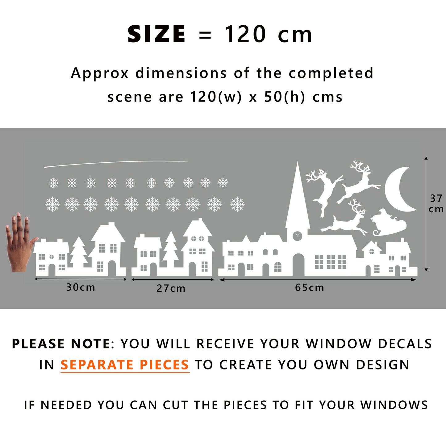 Santa & Christmas Village Window Decal - Dizzy Duck Designs