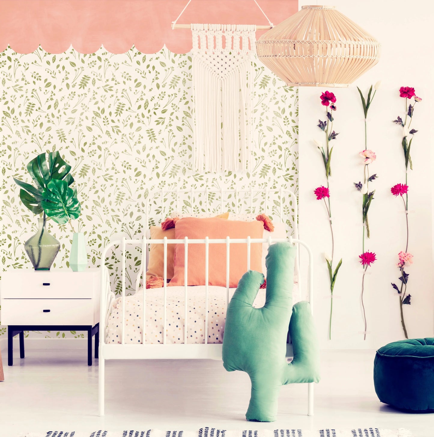 Scallop Edge Border & Skien Wall Stencil Kit - Dizzy Duck Designs