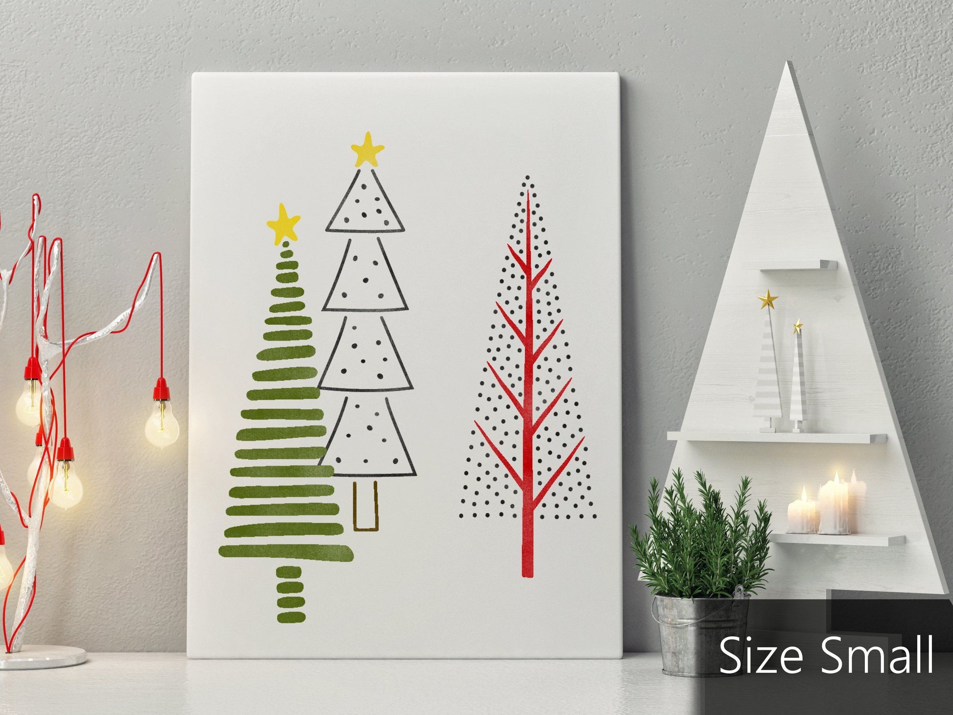 Stencil Set of 3 Christmas Tree Stencils Dizzy Duck Designs