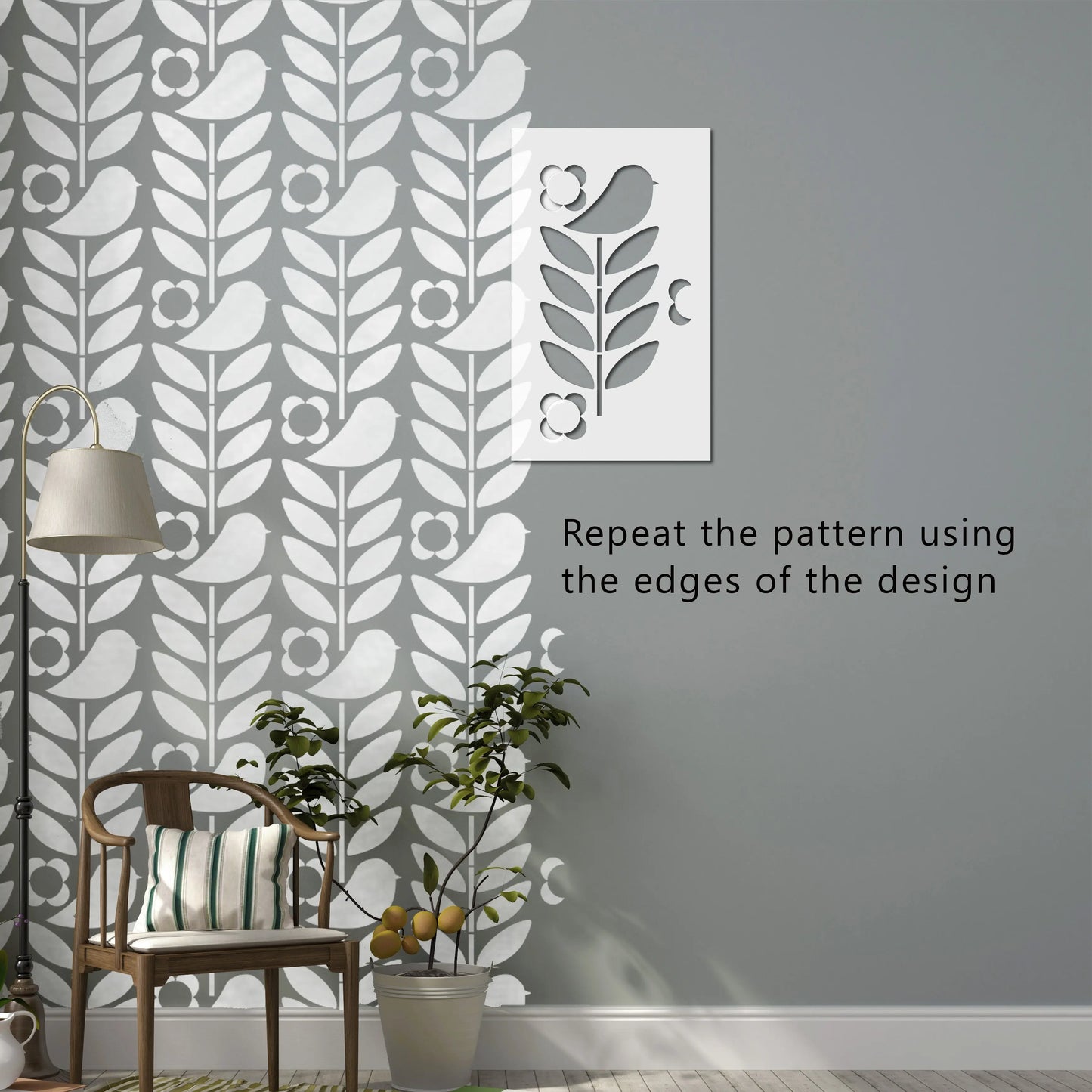 Stockholm Wall Stencil - Dizzy Duck Designs