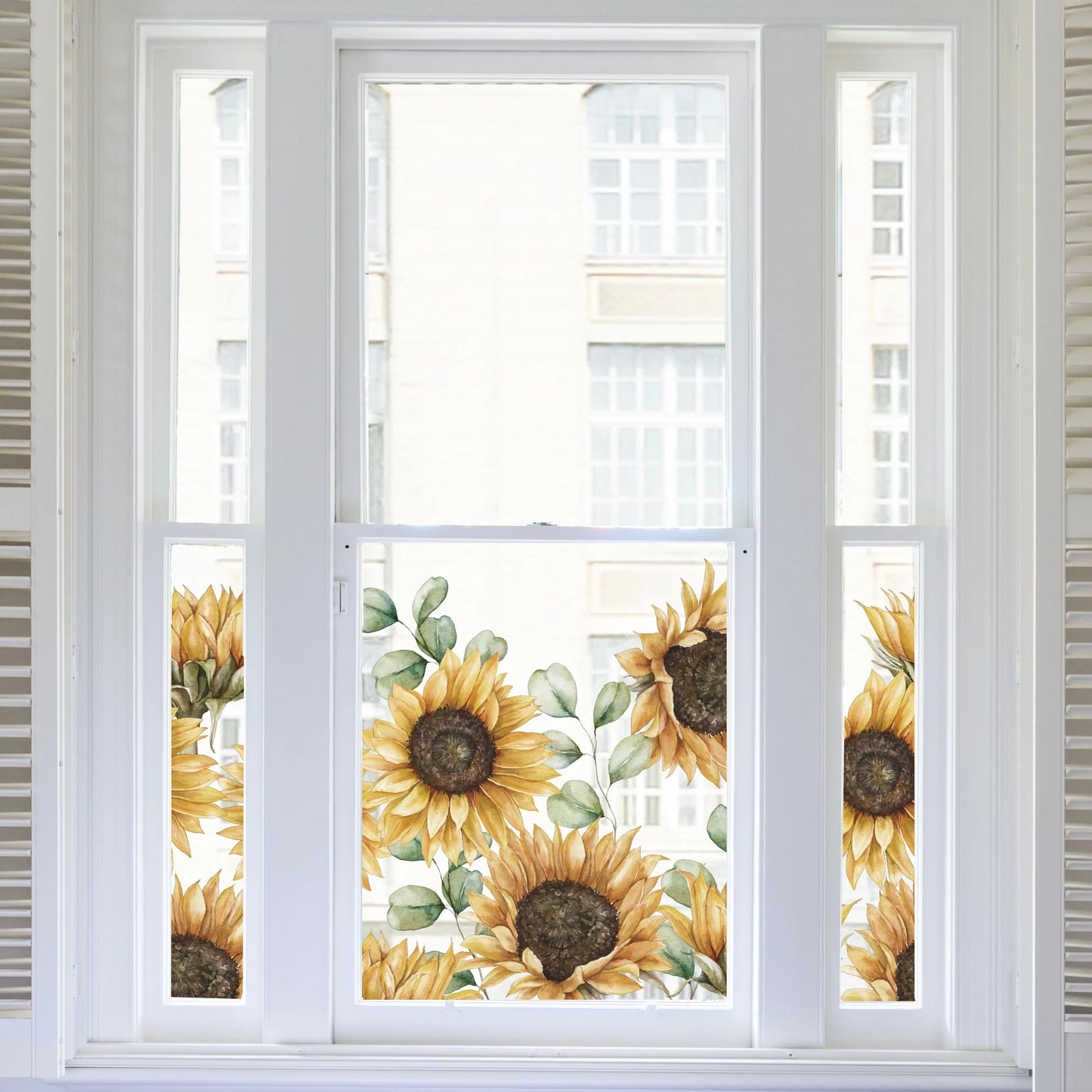 Sunflower Border Window Decal - Dizzy Duck Designs