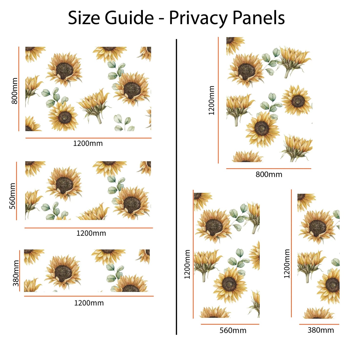 Sunflower Privacy Frosted Window Panel - Dizzy Duck Designs