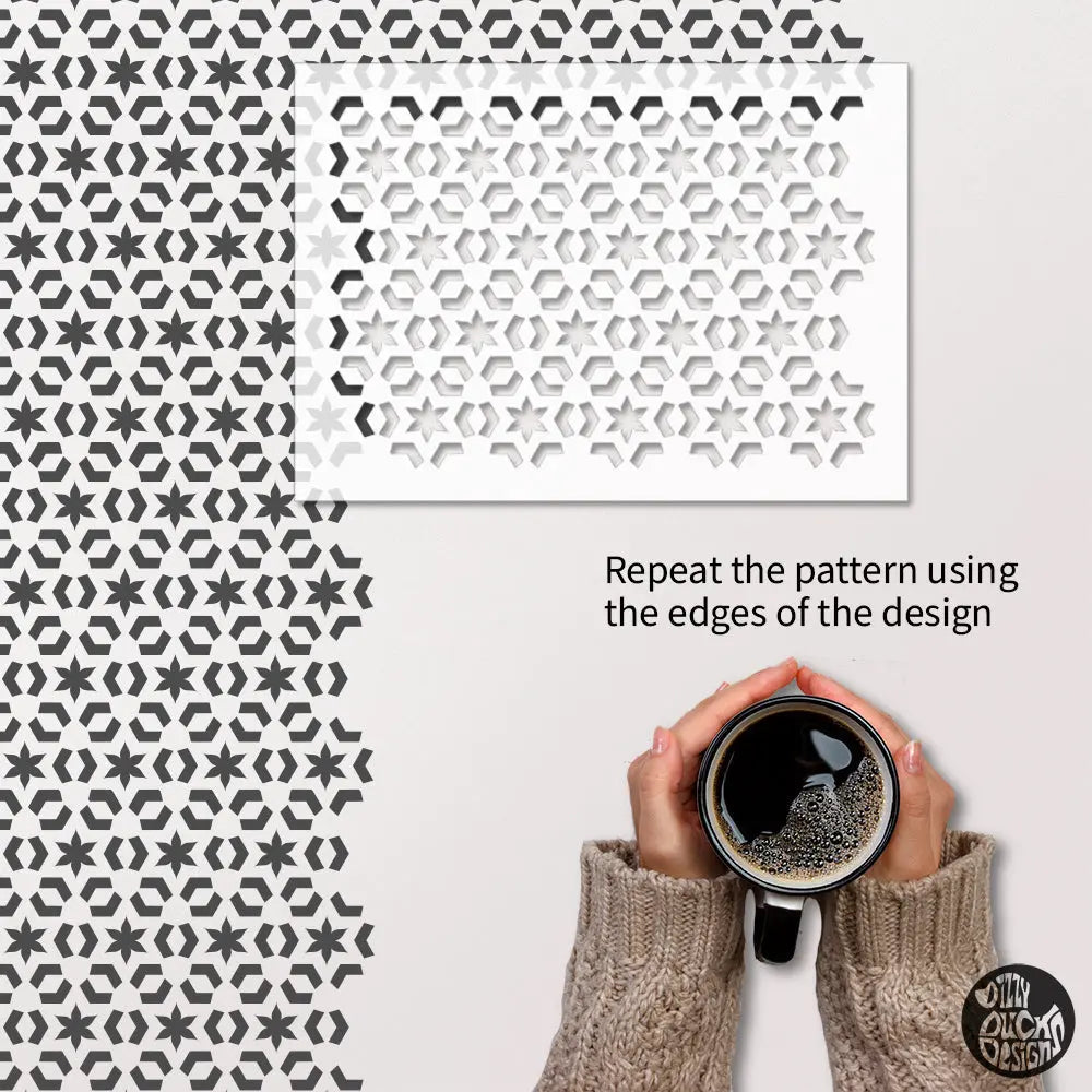 TEHRAN Furniture Stencil - Dizzy Duck Designs