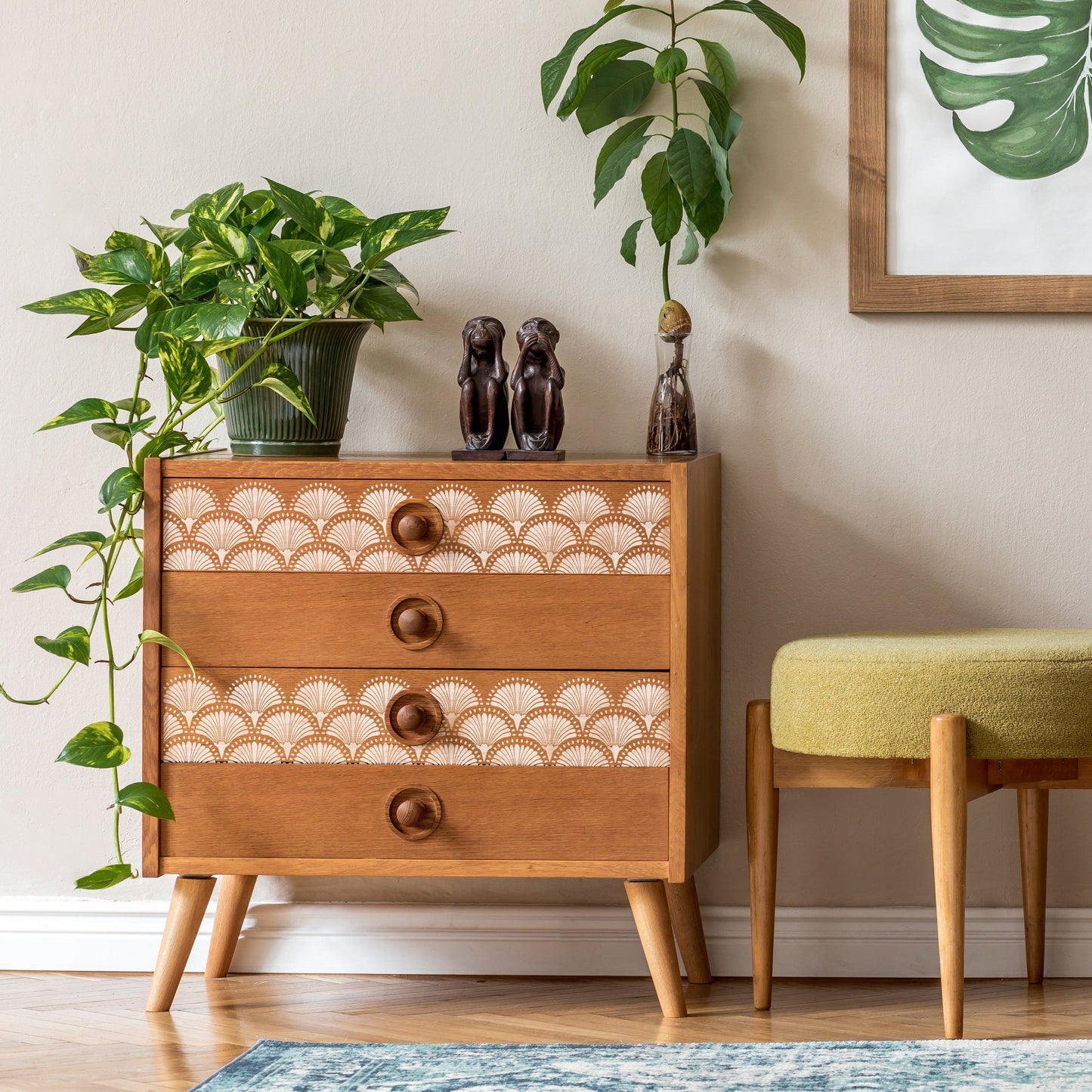 THEBES Furniture Stencil - Dizzy Duck Designs