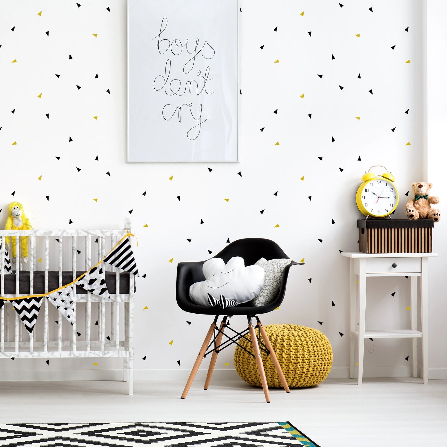 TRIANGLE CLUSTER Wall Stencil - Dizzy Duck Designs