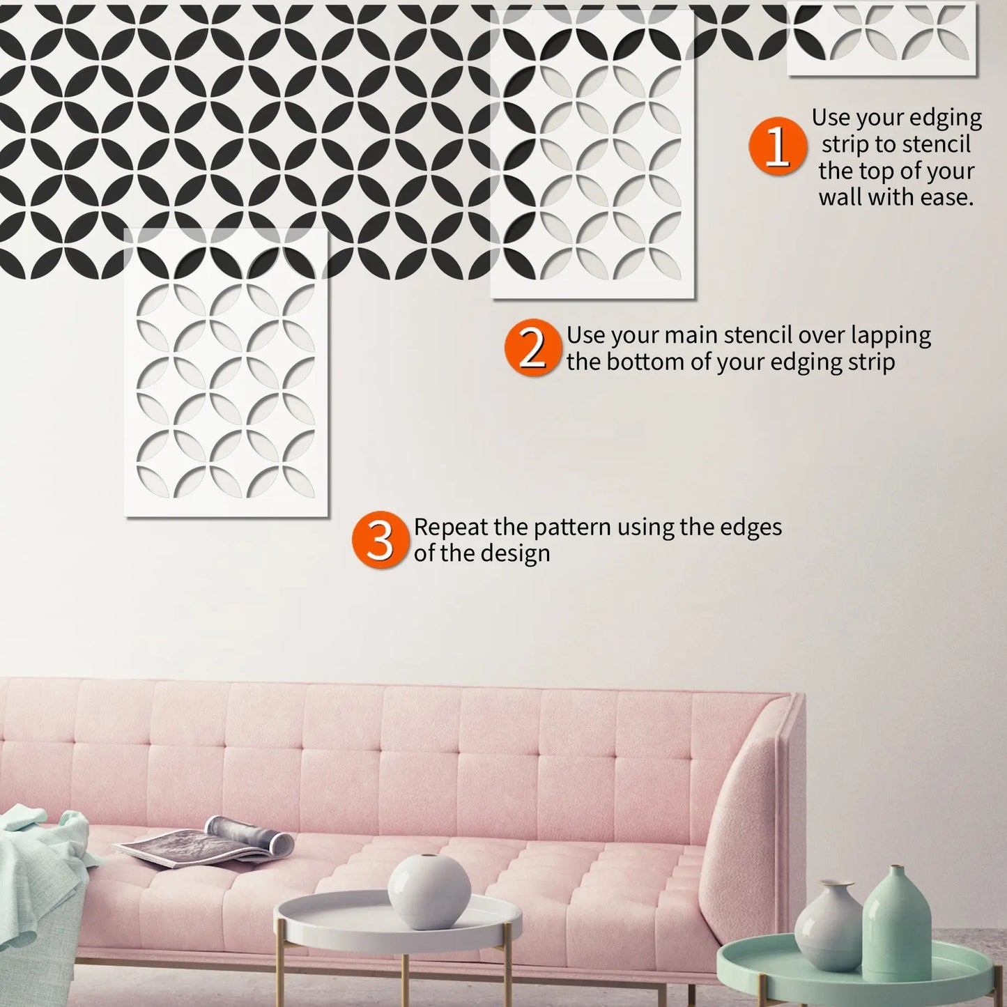 TSUNAGI Wall Stencil - Dizzy Duck Designs