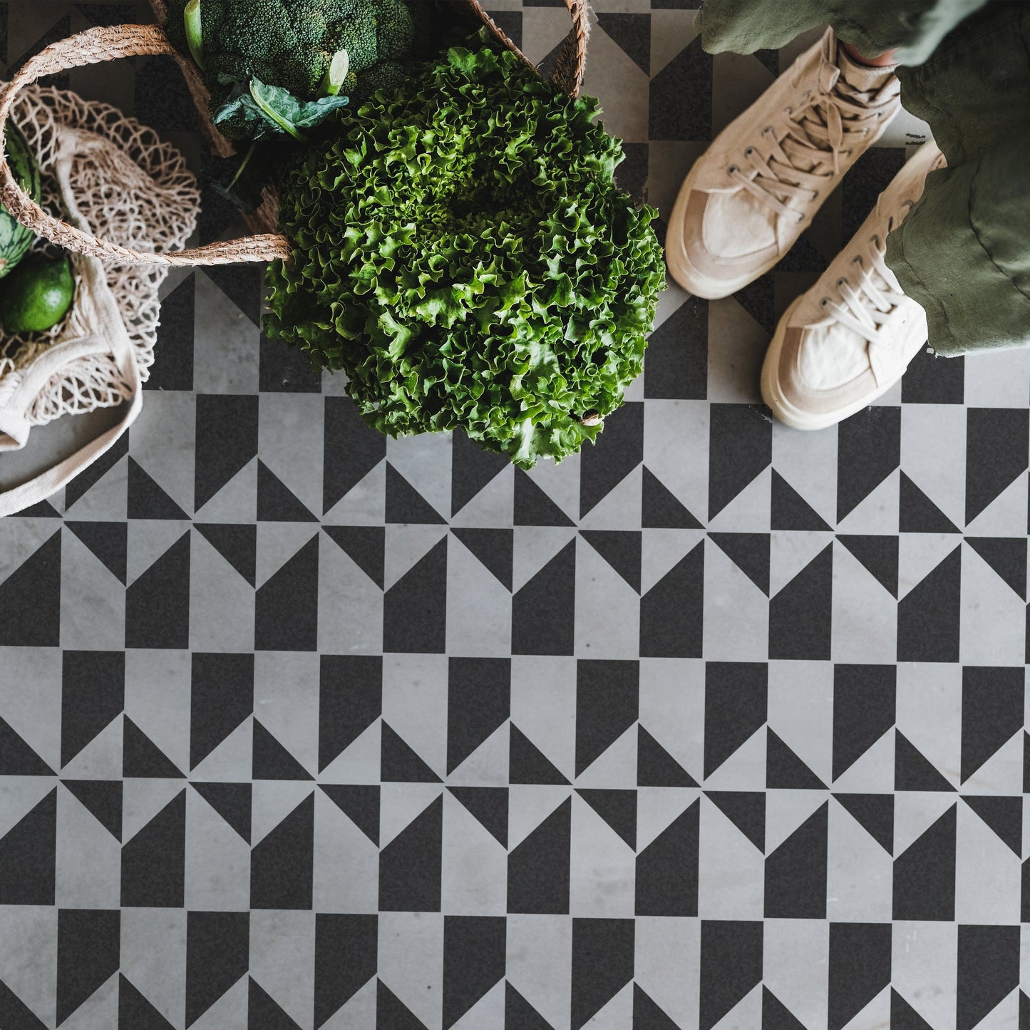 Tandilt Faux Tile Stencil - Dizzy Duck Designs