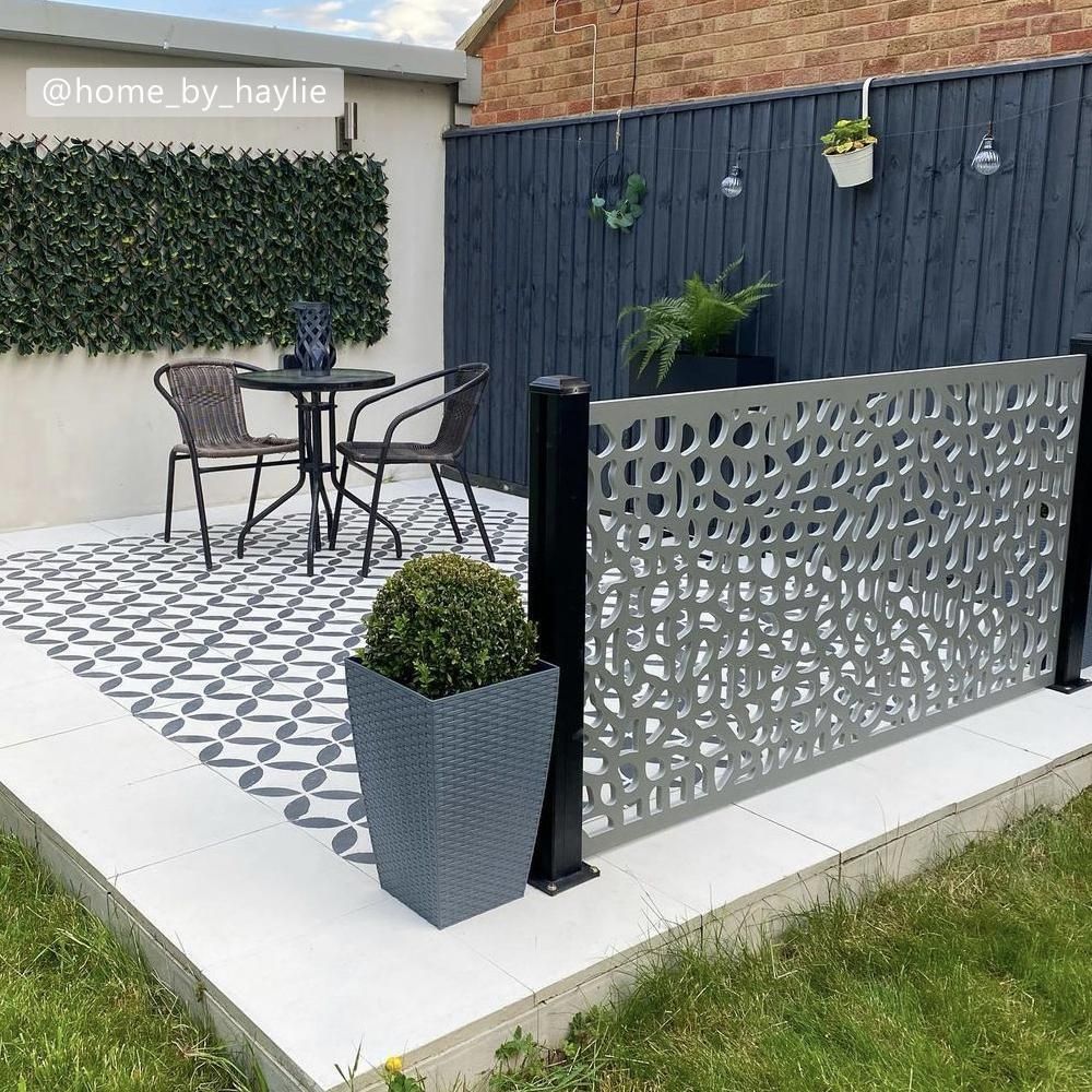 Tsunagi Patio Stencil - Square Slabs - Dizzy Duck Designs