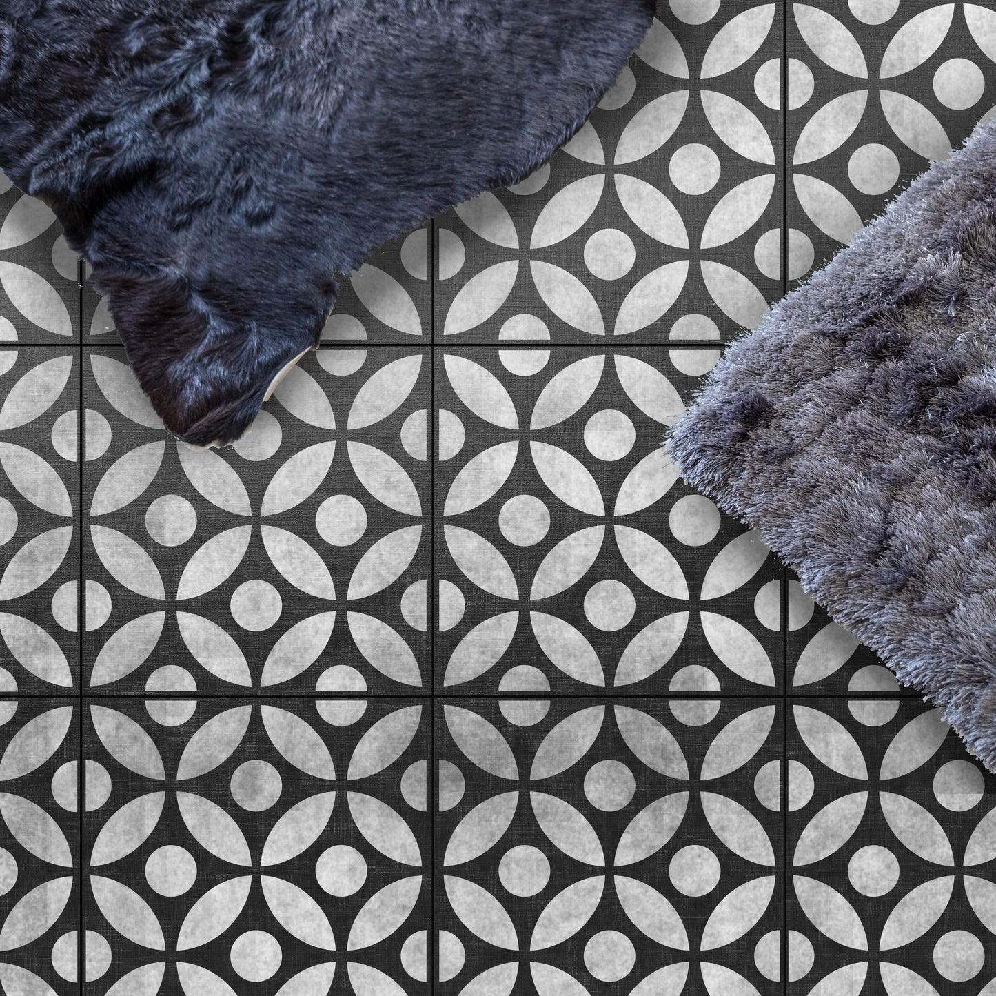 Tsunagi Spot Tile Stencil - Dizzy Duck Designs