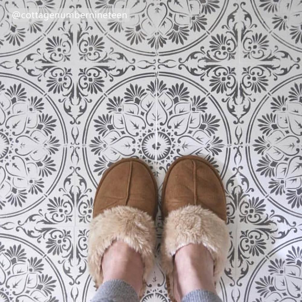 Varanasi Tile Stencil - Dizzy Duck Designs