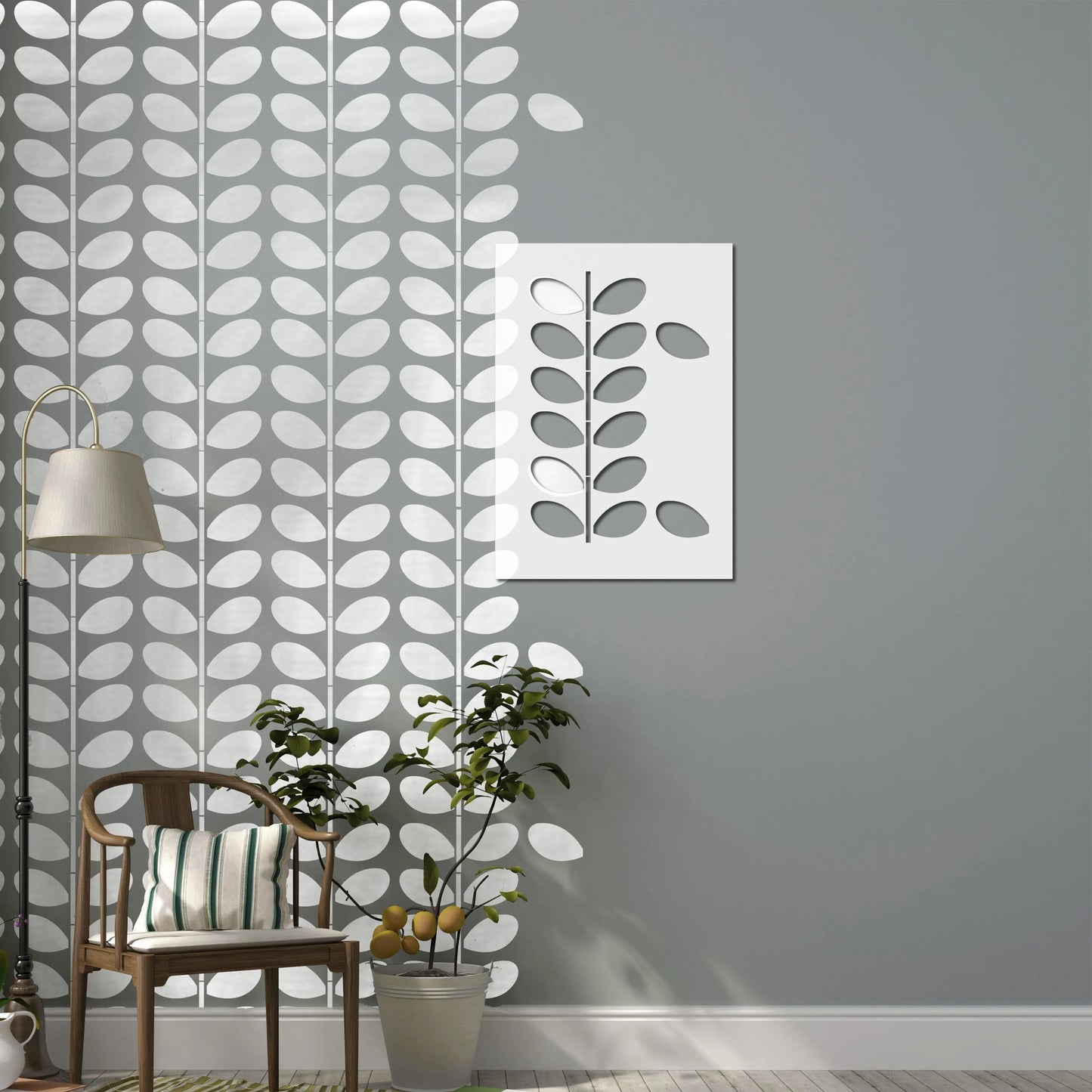 Varkaus Wall Stencil - Dizzy Duck Designs