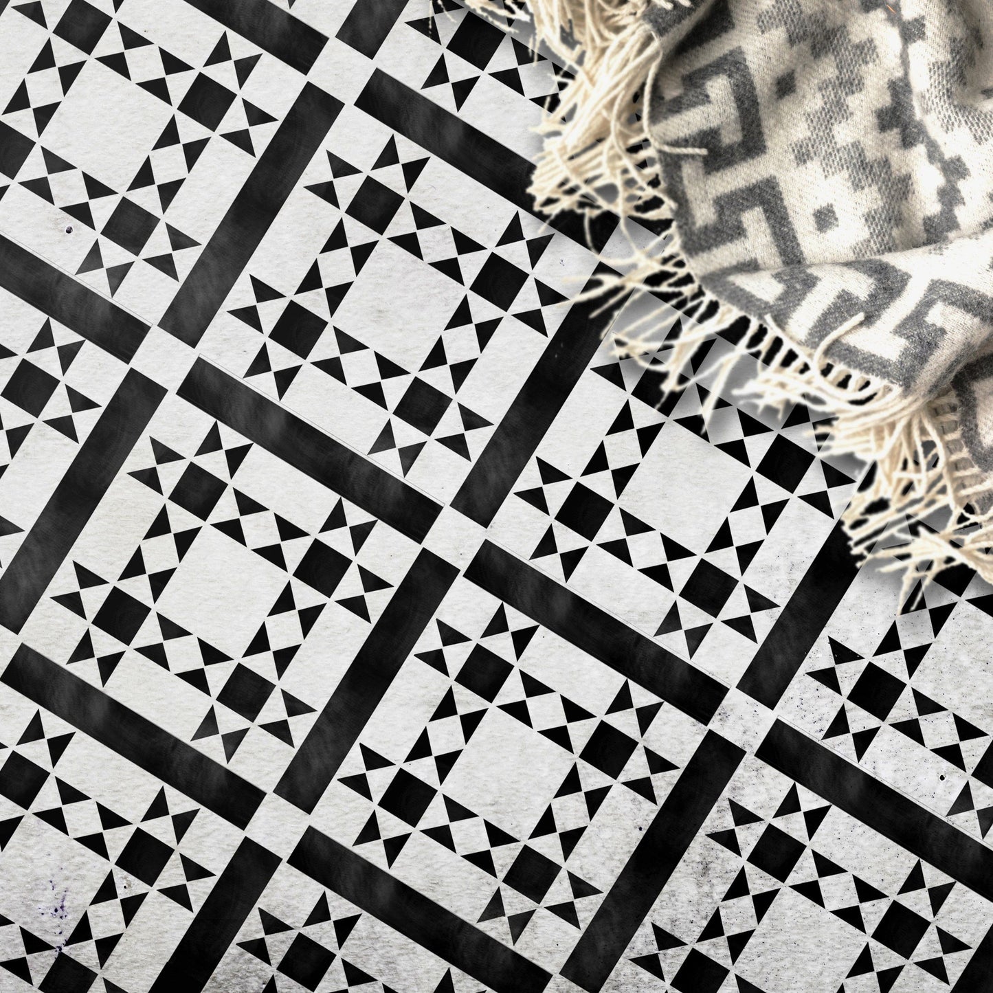 Westminster Faux-Tile Stencil - Dizzy Duck Designs