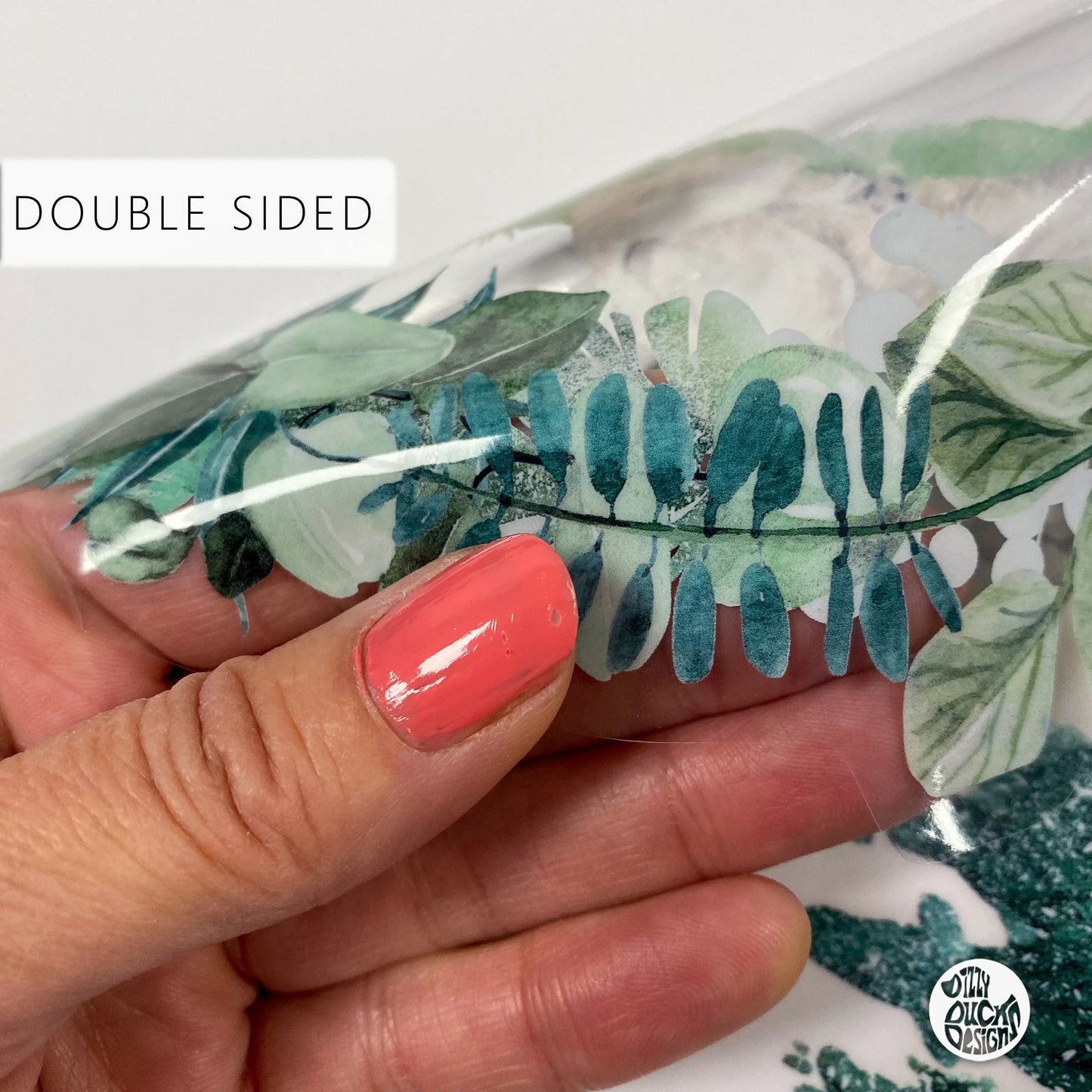 Winter Bird Wreath Window Decal - Dizzy Duck Designs