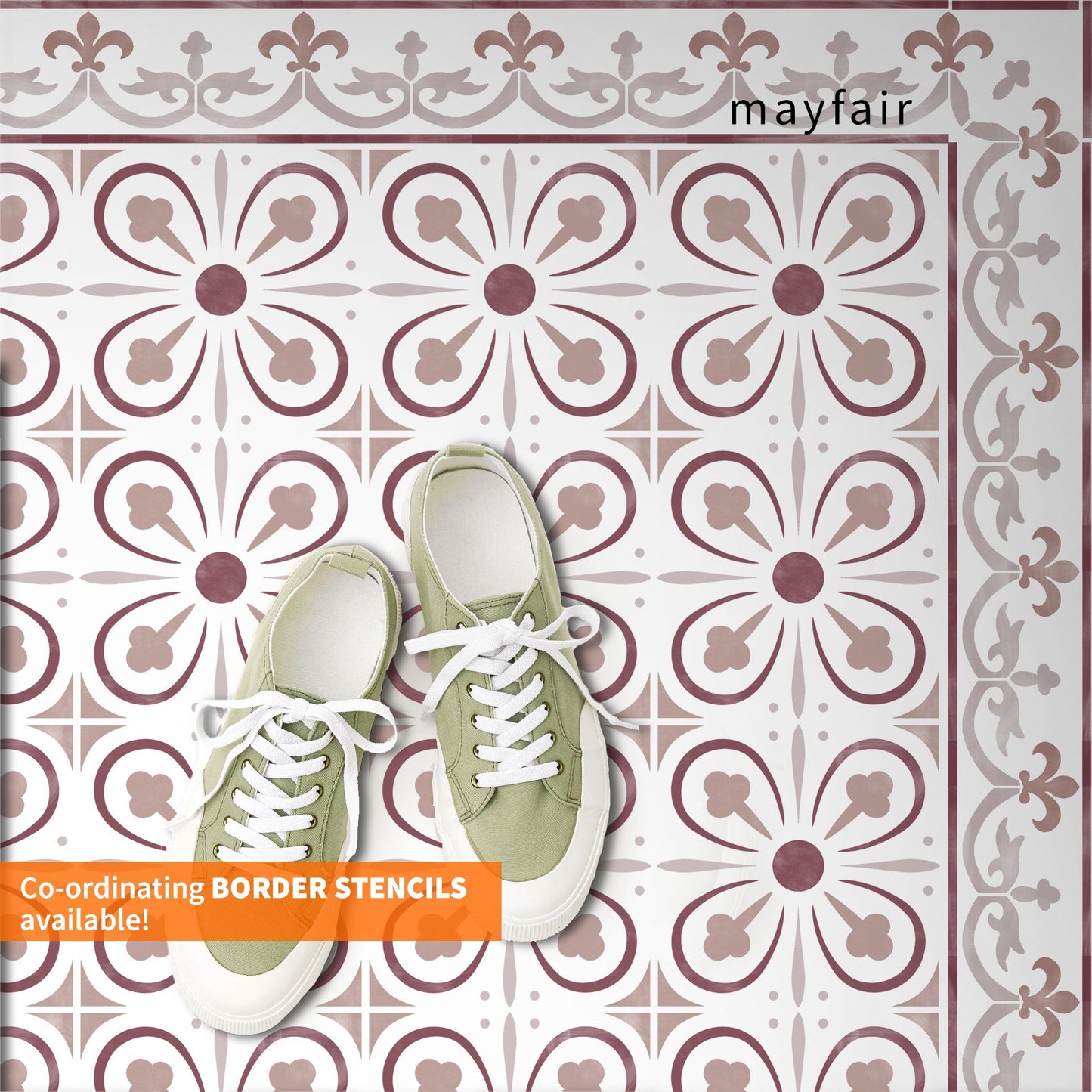 York Faux-Tile Stencil - Dizzy Duck Designs