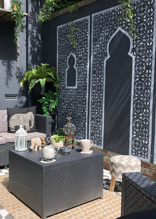 Marie's Moroccan Concrete Garden Makeover - Dizzy Duck Designs