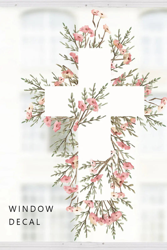 6 Modern Easter Cross Window Decals - Dizzy Duck Designs