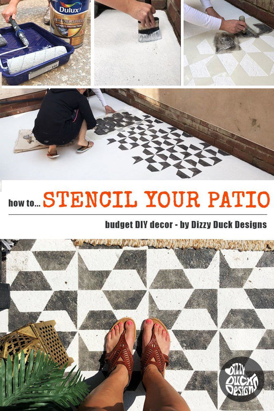 How To Stencil Your Patio Dizzy Duck Designs