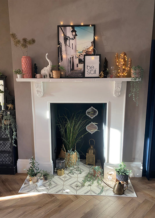 Marie's Fireplace Makeover - Dizzy Duck Designs