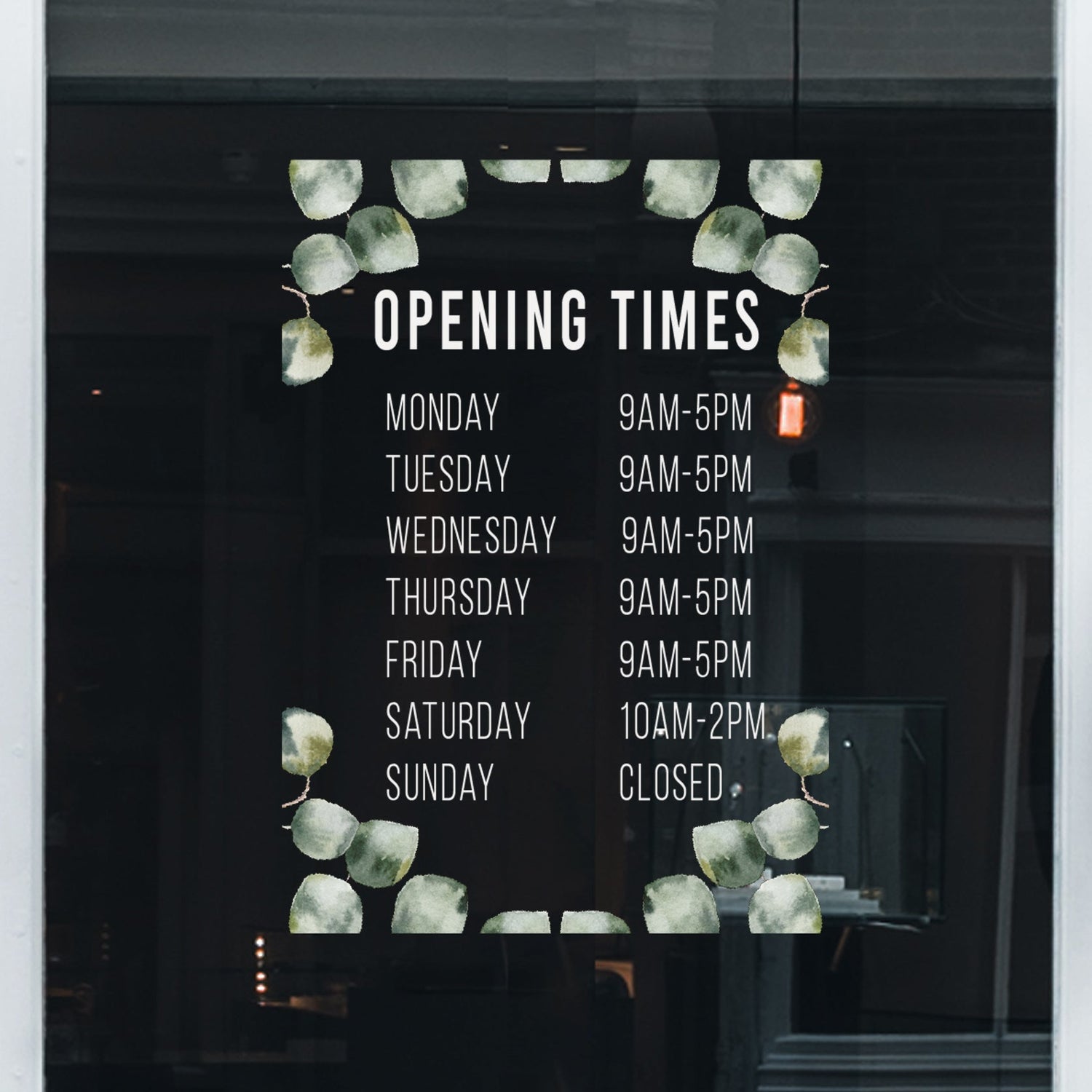 BUSINESS VINYLS | Opening Times