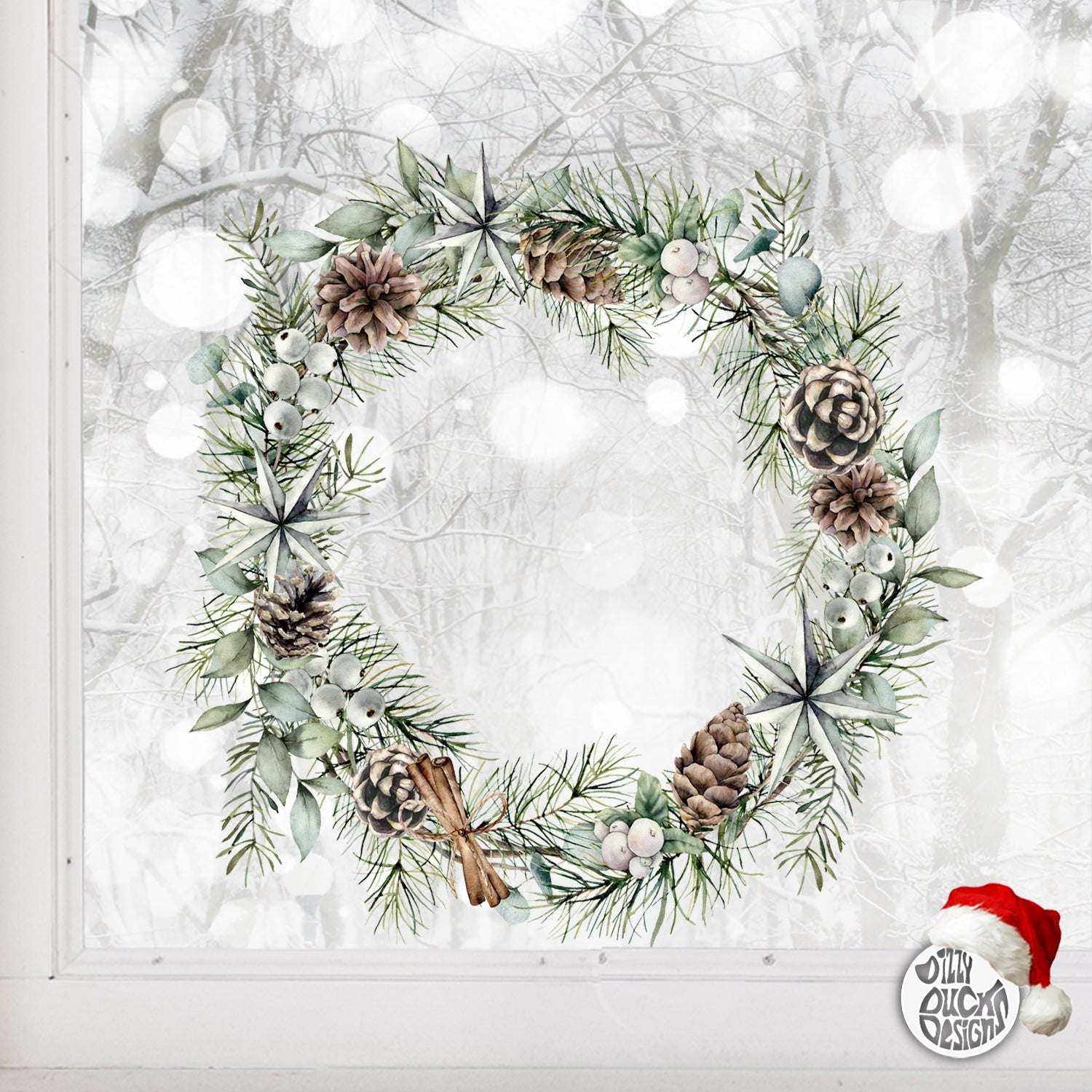WINDOW FILM | Christmas | Wreaths