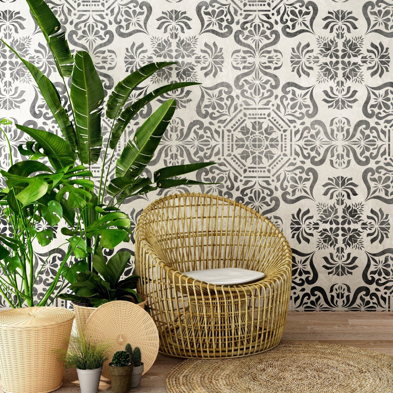 STENCIL | Faux-Tile | Indian
